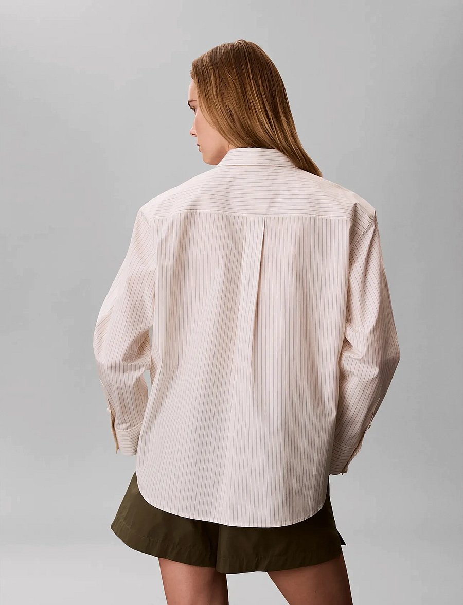 Calvin Klein Jeans - YARNDYE COTTON POPLIN RELAXED SH - overhemden met lange mouwen - calico three color refined stripe - 3