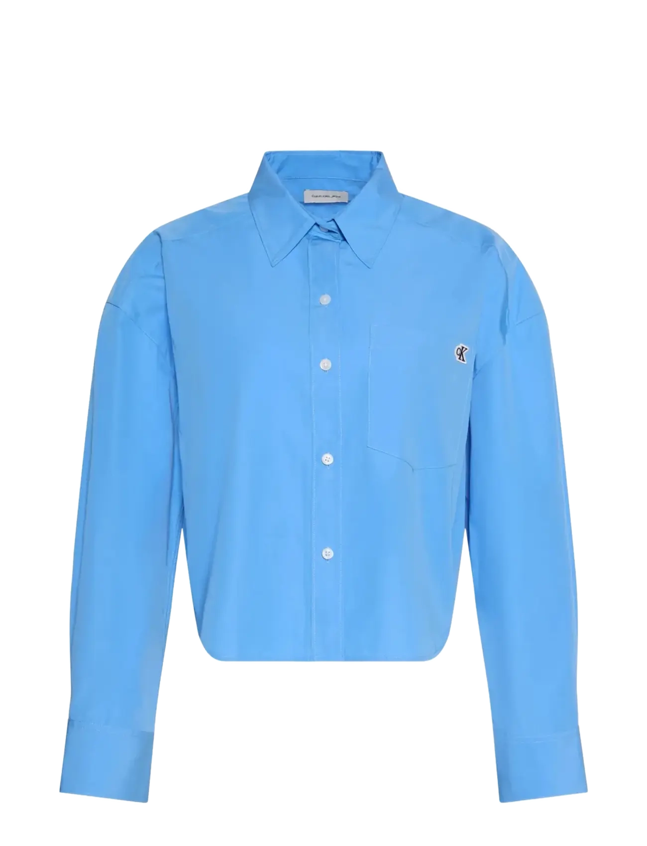 Calvin Klein Jeans COTTON POPLIN CROPPED SHIRT - Kläder - MARINA / blue