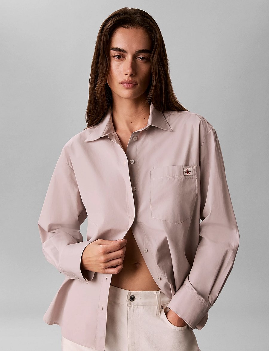 Calvin Klein Jeans - HERITAGE LABEL RLXD PPLN BD - langærmede skjorter - ashes of roses - 3
