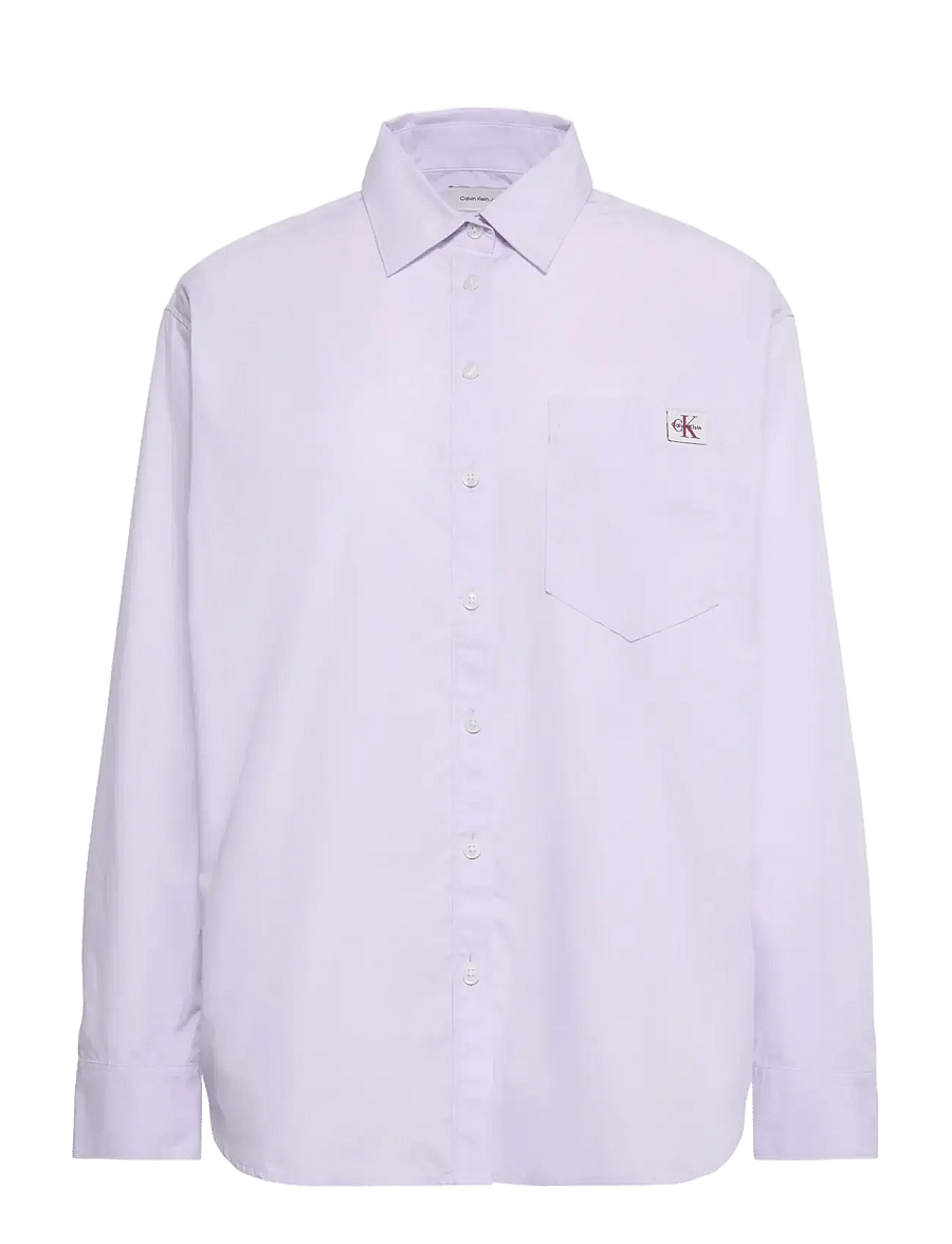 Calvin Klein Jeans - COTTON POPLIN RELAXED SHIRT WOVE - langärmlige hemden - island lilac - 1