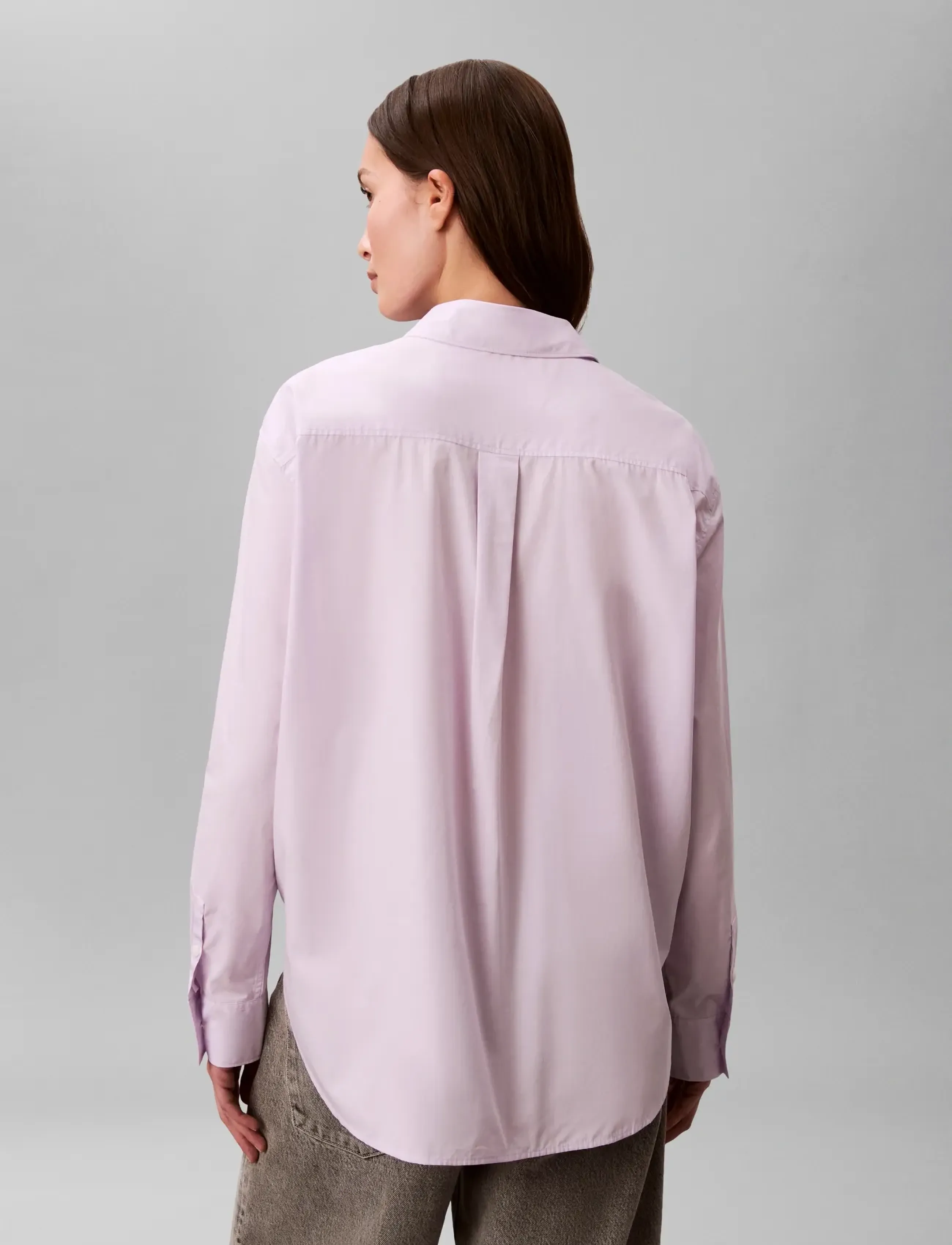 Calvin Klein Jeans - COTTON POPLIN RELAXED SHIRT WOVE - langärmlige hemden - island lilac - 2