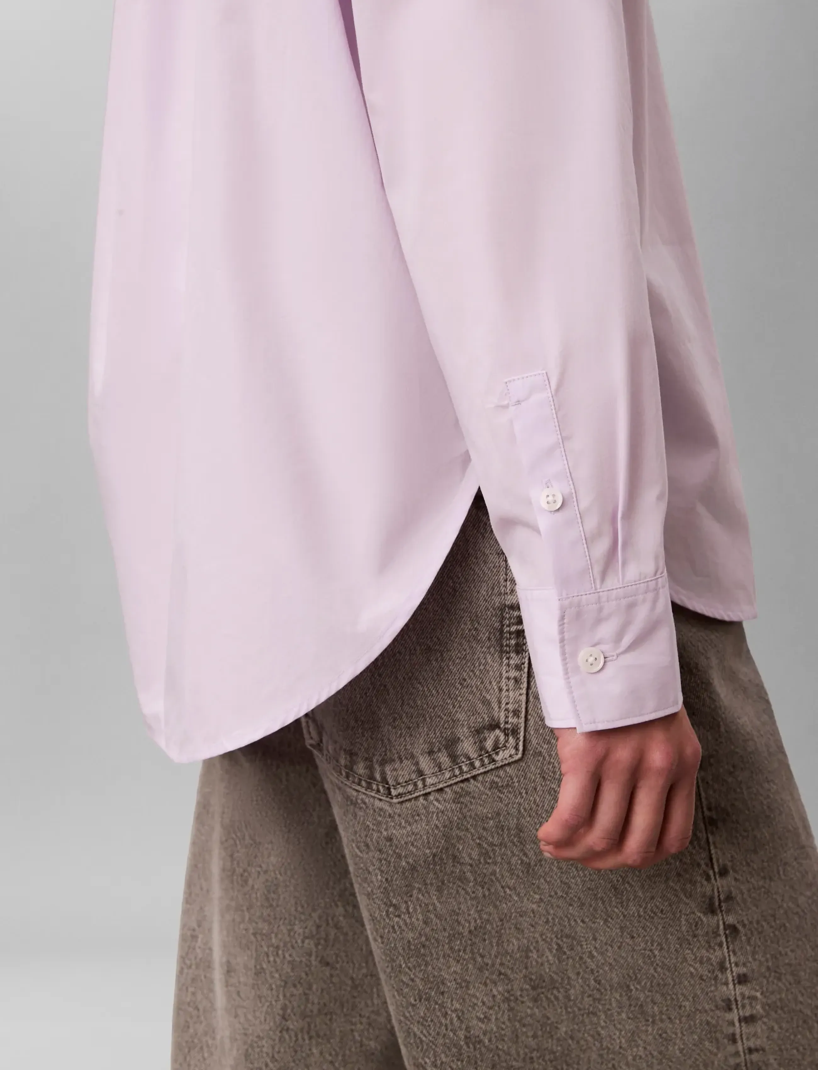 Calvin Klein Jeans - COTTON POPLIN RELAXED SHIRT WOVE - langärmlige hemden - island lilac - 5