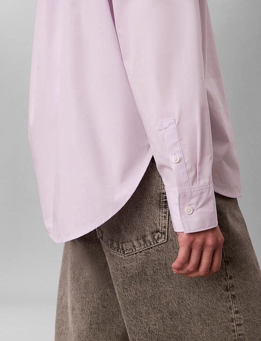 Calvin Klein Jeans - COTTON POPLIN RELAXED SHIRT WOVE - langärmlige hemden - island lilac - 5