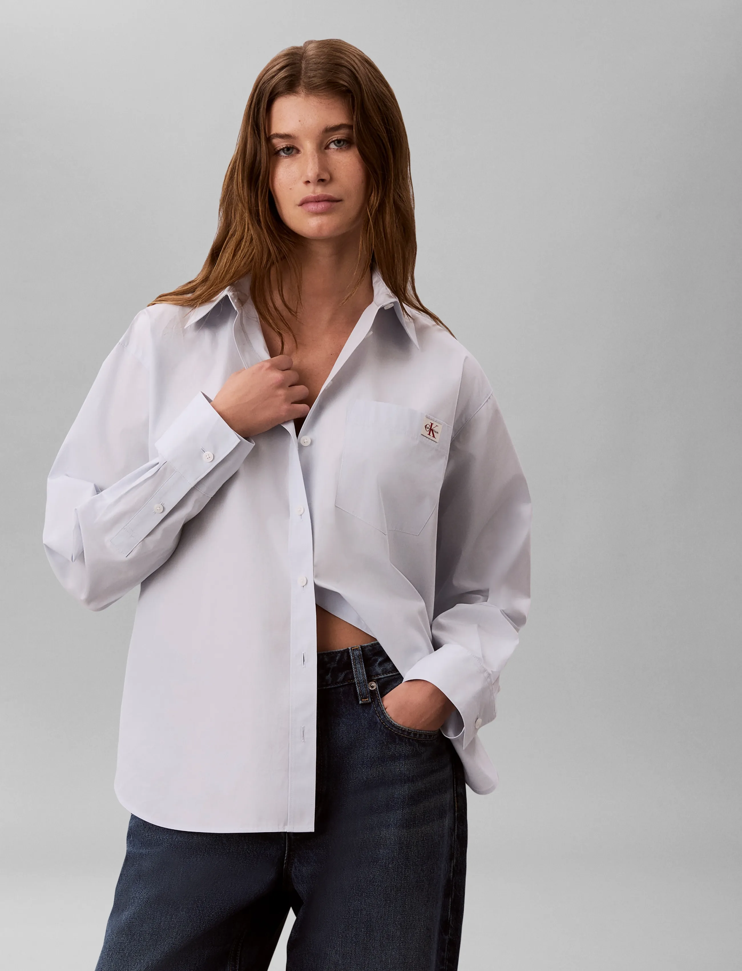 Calvin Klein Jeans HERITAGE LABEL RLXD PPLN BD - Hemden - PLEIN AIR / blue
