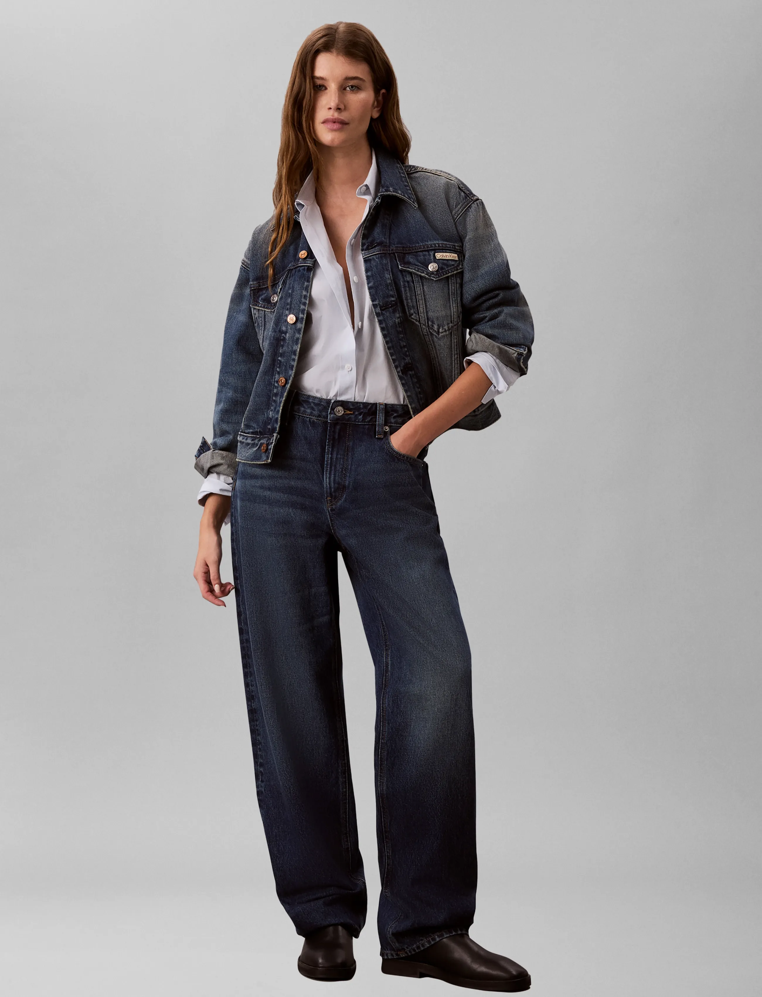 Calvin Klein Jeans - HERITAGE LABEL RLXD PPLN BD - langärmlige hemden - plein air - 3