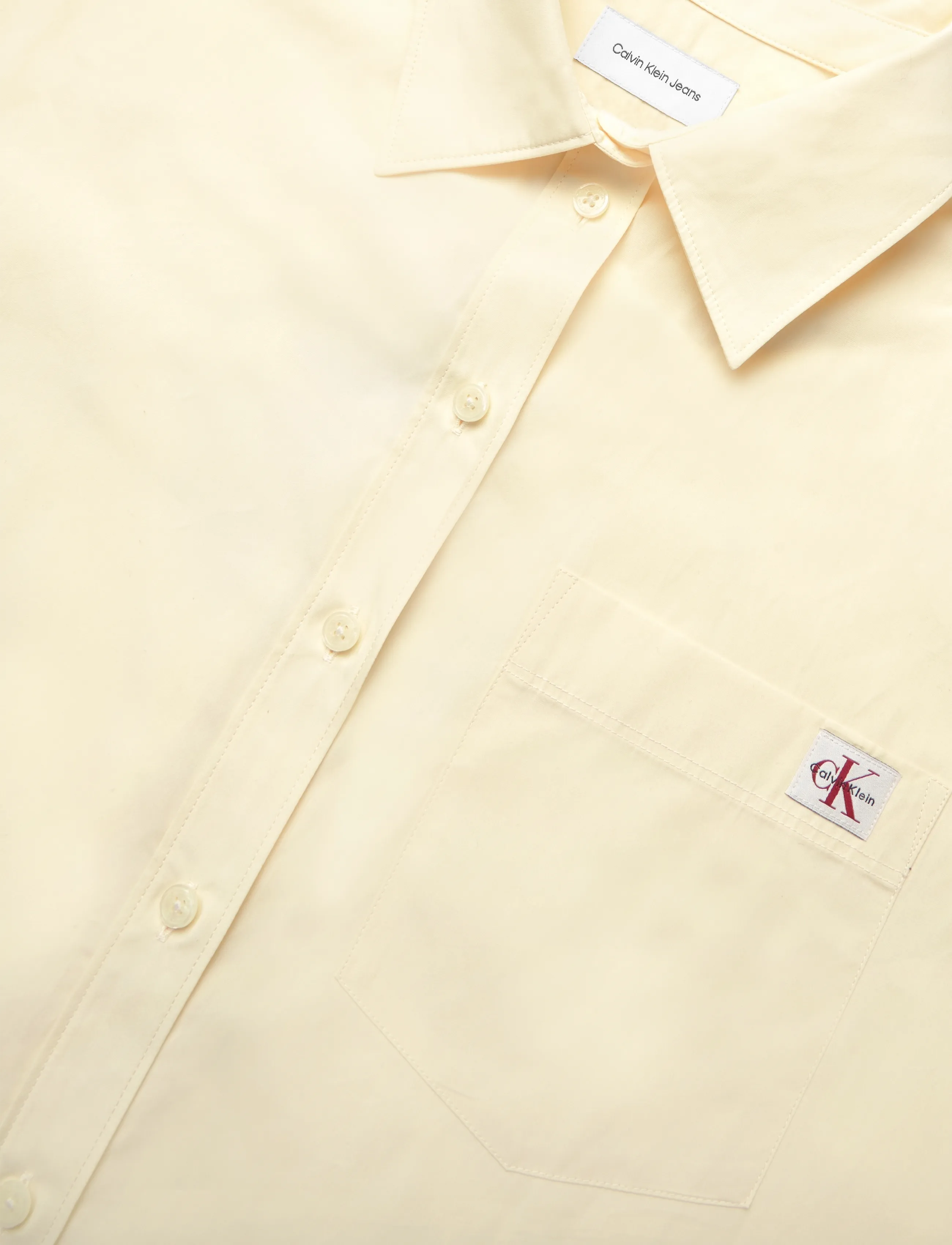 Calvin Klein Jeans - HERITAGE LABEL RLXD PPLN BD - long-sleeved shirts - vanilla custard - 2