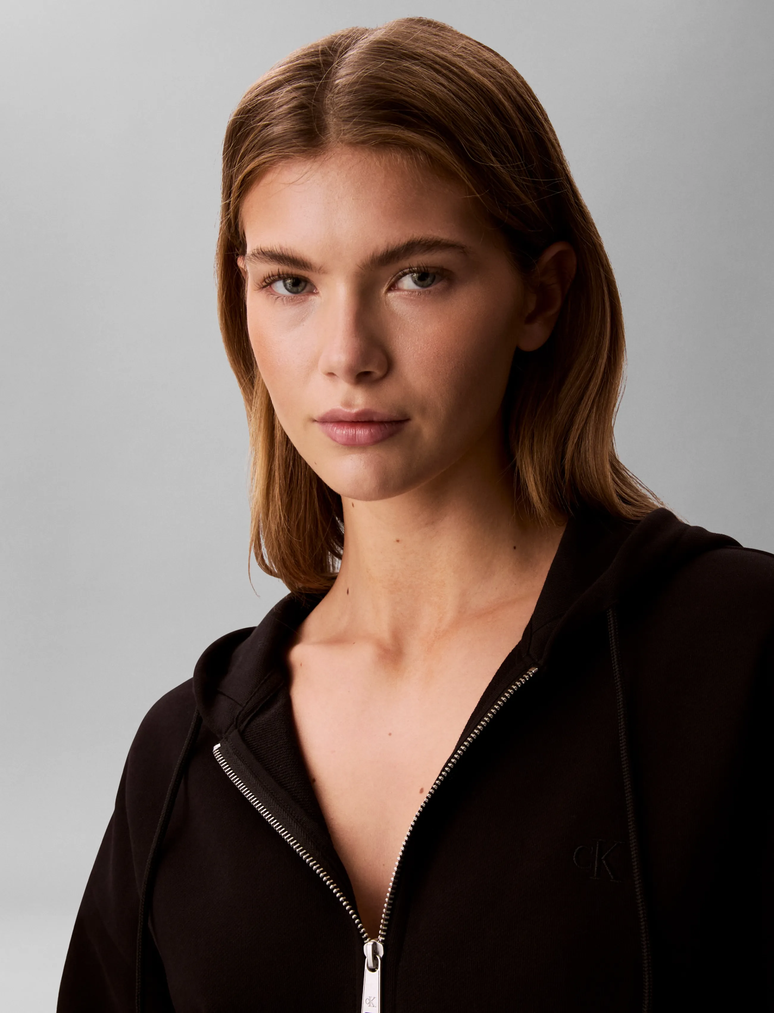Calvin Klein Jeans - LS MONOGRAM TERRY CROP RELAXED F - hoodies - black - 4