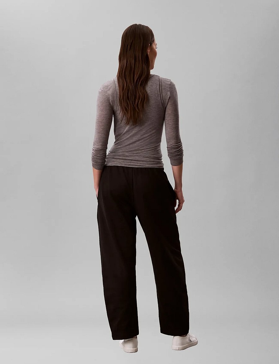 Calvin Klein Jeans - MONOGRAM FRENCH TERRY BARREL PAN - dressipüksid - black - 2