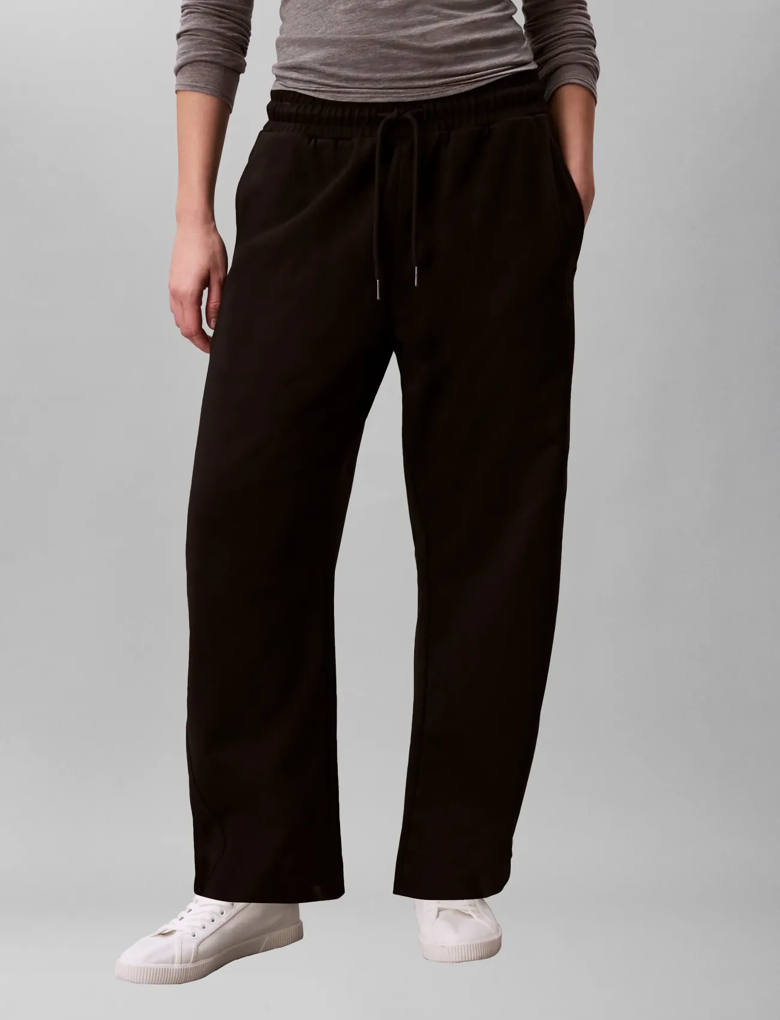 Calvin Klein Jeans - MONOGRAM FRENCH TERRY BARREL PAN - dressipüksid - black - 3
