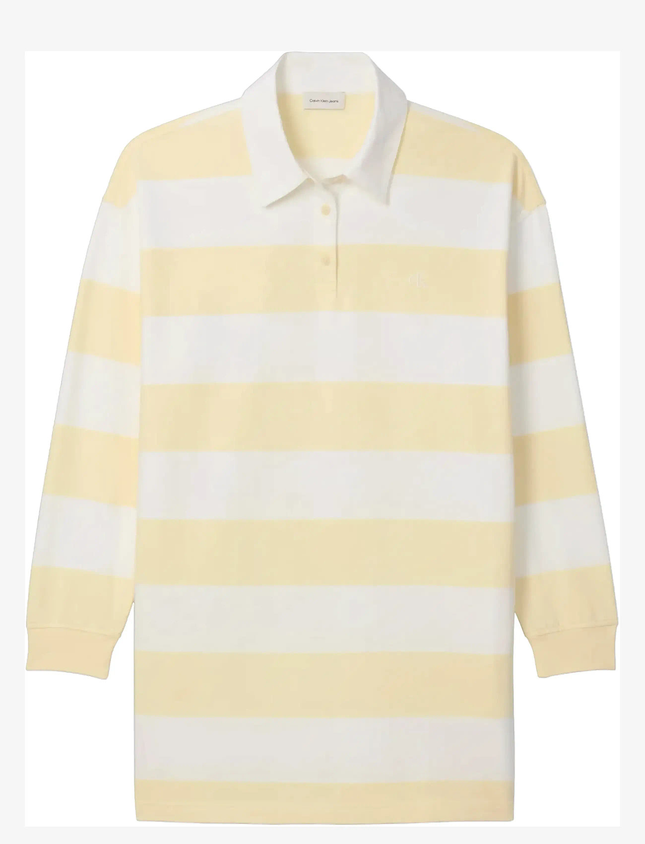 Calvin Klein Jeans - LS VARSITY STRIPE MINI POLO DRES - korte kjoler - snow white stripe - 1