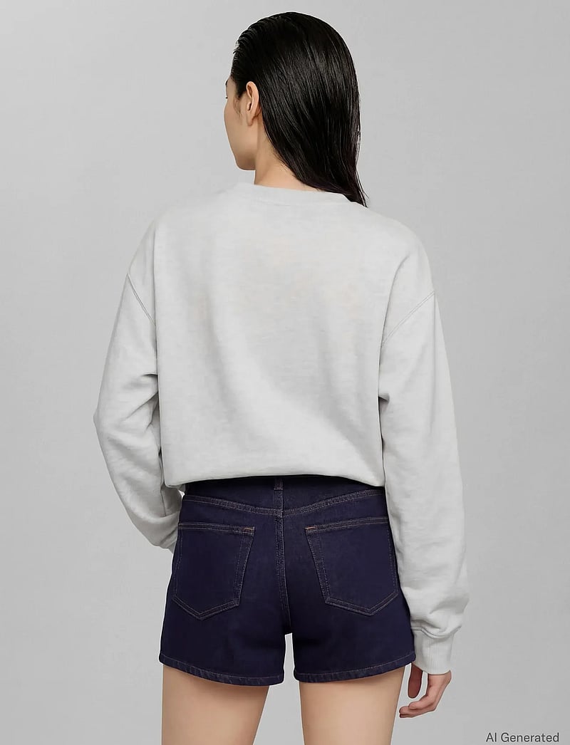 Calvin Klein Jeans - LS RLXD MONOGRAM FRENCH TERRY CR - everyday style - bc01 light grey heather - 2