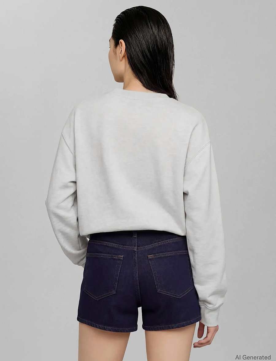 Calvin Klein Jeans - LS RLXD MONOGRAM FRENCH TERRY CR - colleget - bc01 light grey heather - 2