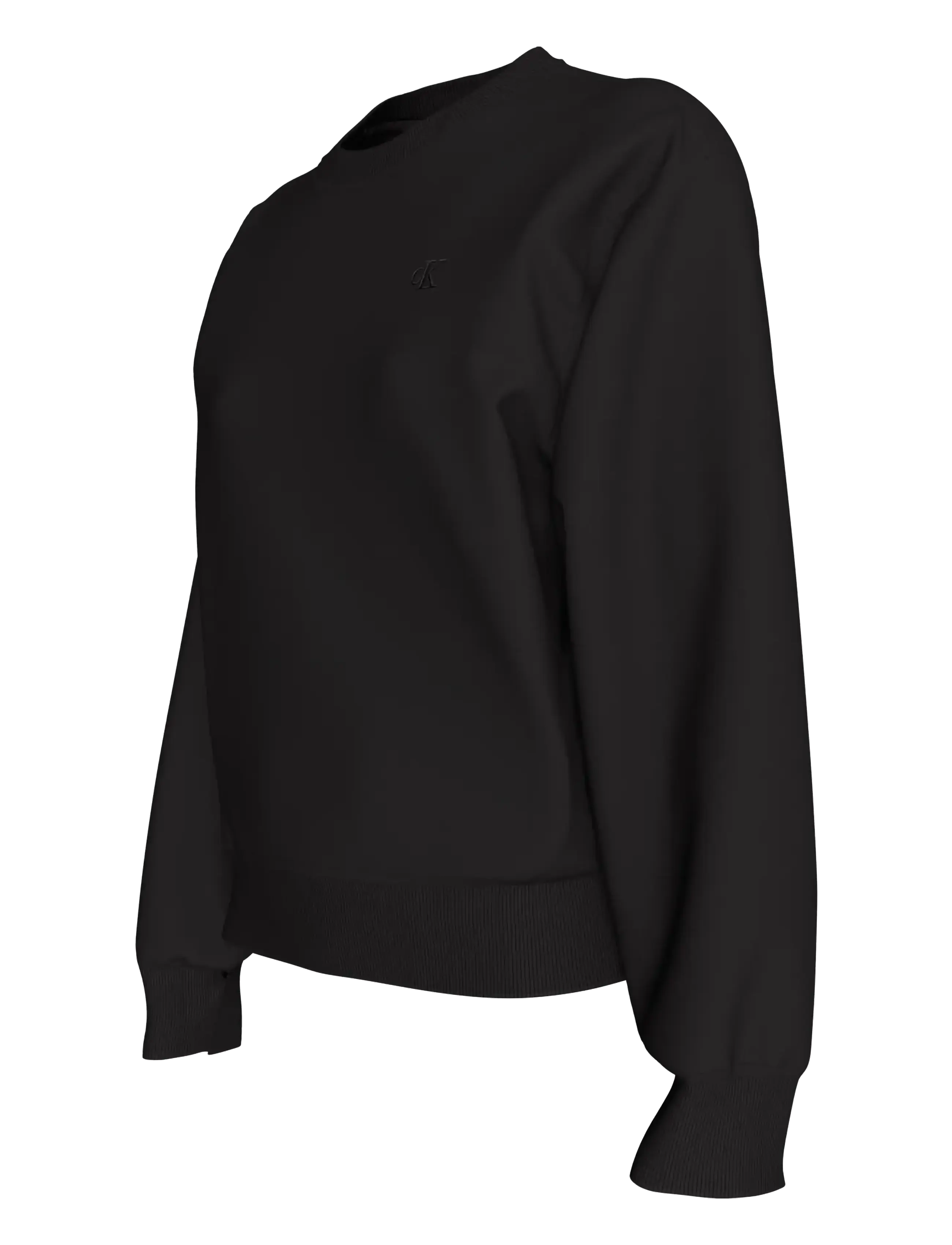 Calvin Klein Jeans - LS RLXD MONOGRAM FRENCH TERRY CR - hverdags stil - black - 3