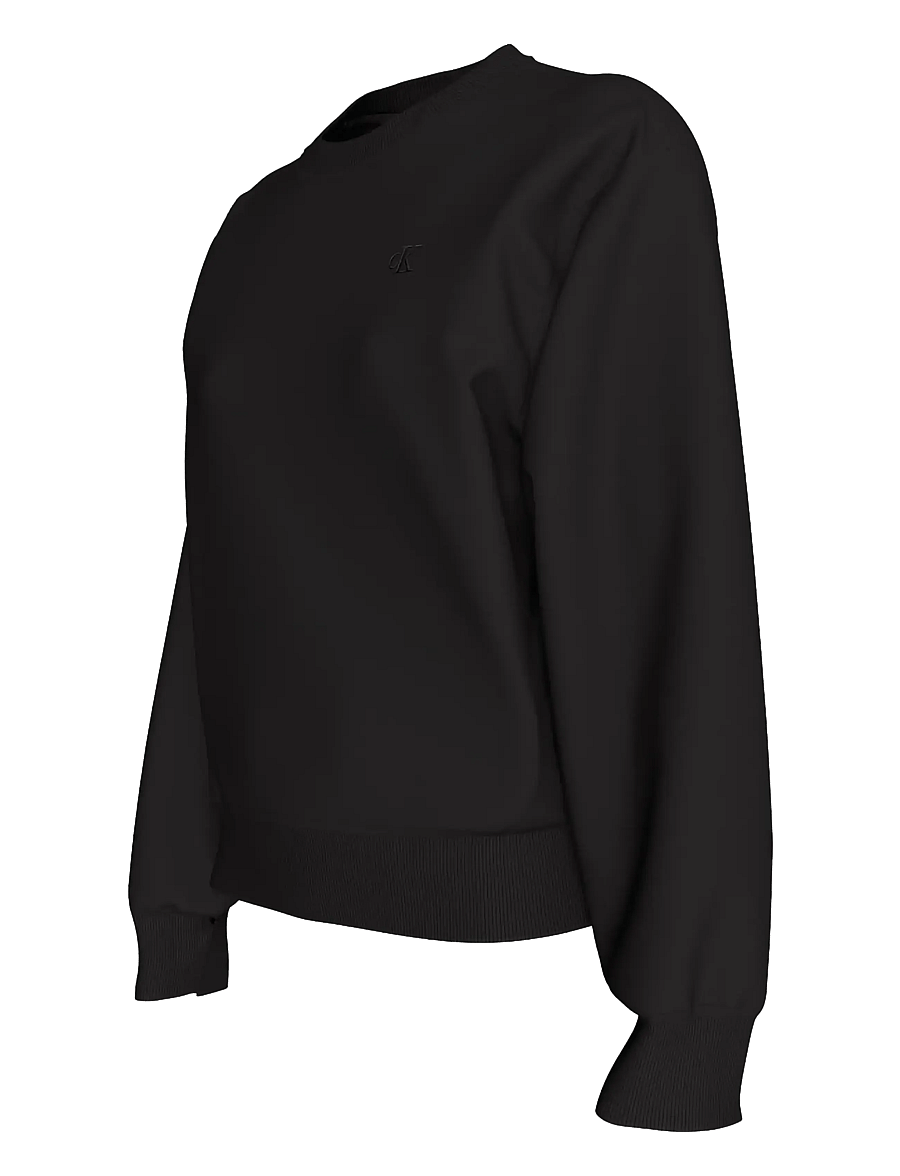 Calvin Klein Jeans - LS RLXD MONOGRAM FRENCH TERRY CR - sweatshirts - black - 3