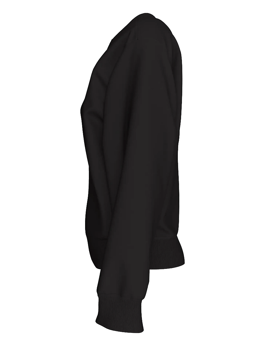 Calvin Klein Jeans - LS RLXD MONOGRAM FRENCH TERRY CR - sweatshirts - black - 4