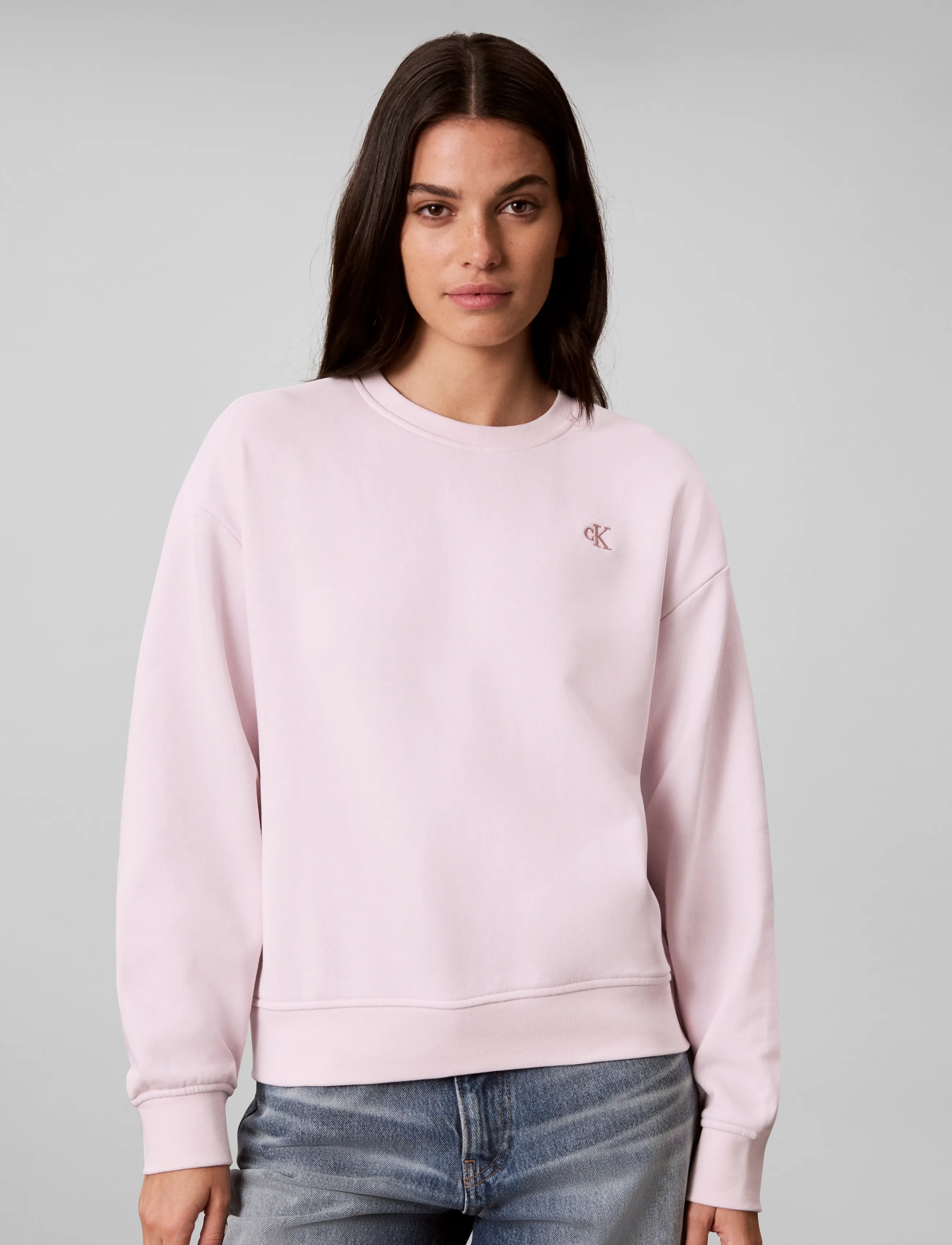 Calvin Klein Jeans - LS RLXD MONOGRAM FRENCH TERRY CR - igapäevane stiil - crystal blush - 3