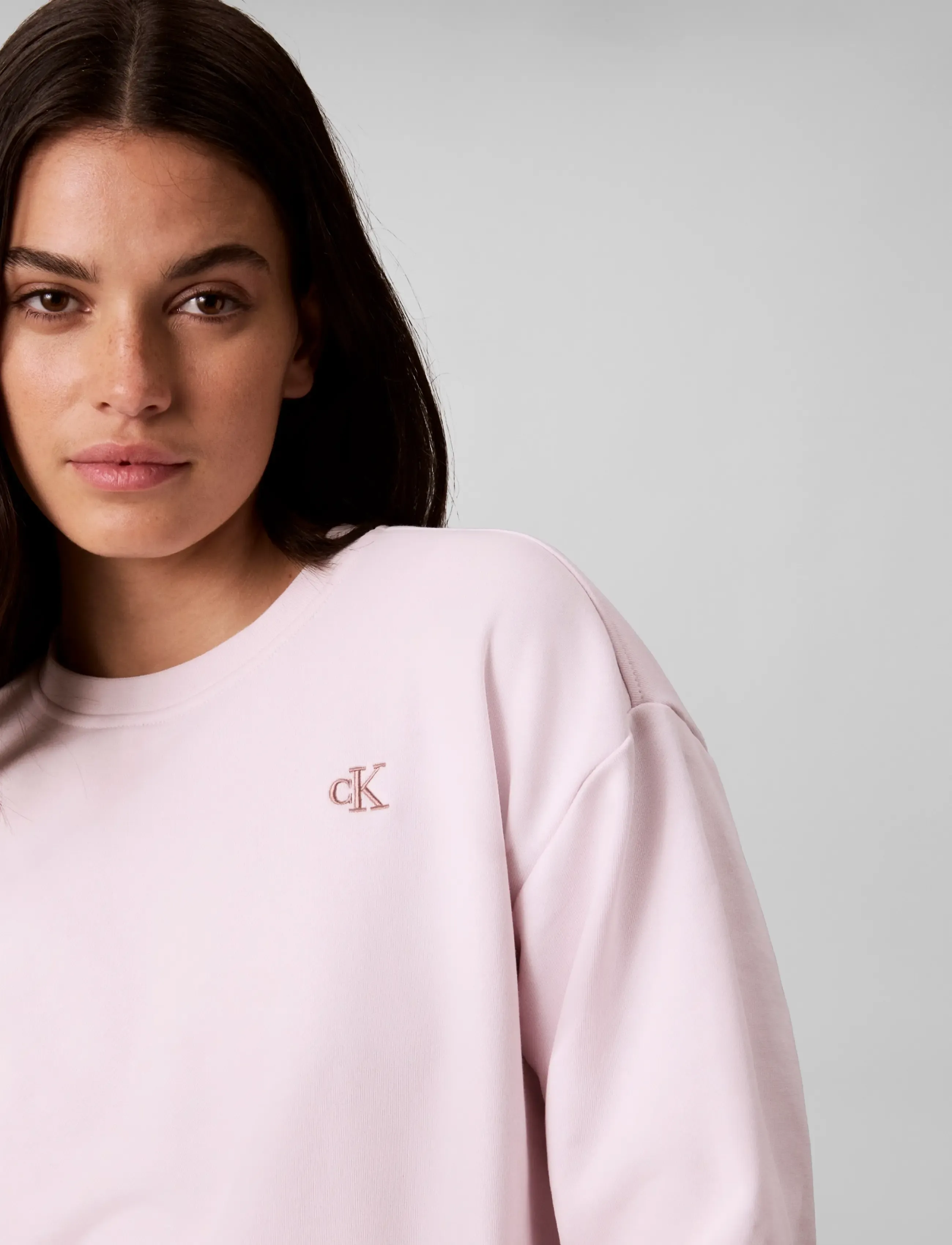 Calvin Klein Jeans - LS RLXD MONOGRAM FRENCH TERRY CR - igapäevane stiil - crystal blush - 4