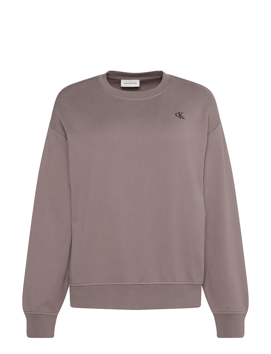 Calvin Klein Jeans - LS RLXD MONOGRAM FRENCH TERRY CR - sweatshirts - iron - 1