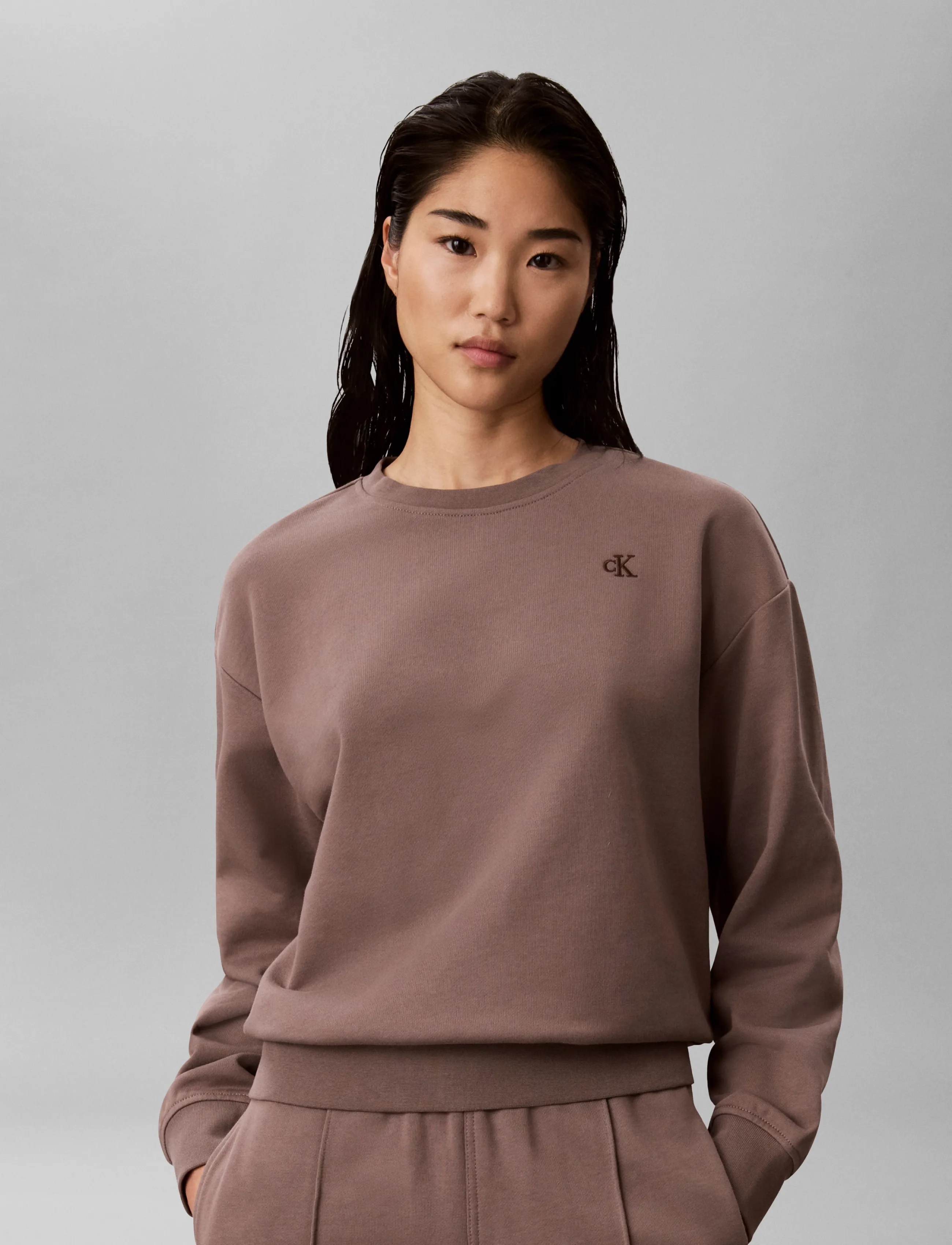 Calvin Klein Jeans - LS RLXD MONOGRAM FRENCH TERRY CR - everyday style - iron - 3