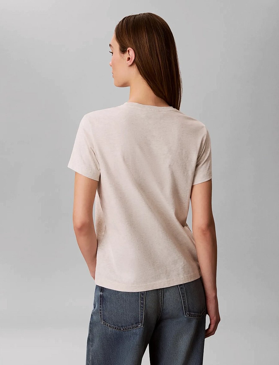 Calvin Klein Jeans - SS WOVEN LABEL CLASSIC FIT TEE - t-shirts - ba01 grey heather - 2
