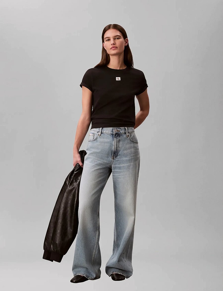 Calvin Klein Jeans - SS HERITAGE LABEL CLASSIC TEE - t-shirts - black - 0