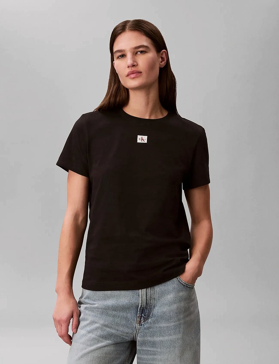Calvin Klein Jeans - SS HERITAGE LABEL CLASSIC TEE - t-shirts - black - 3