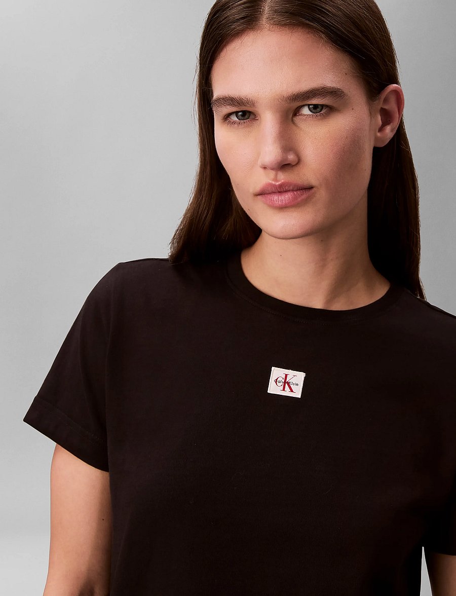 Calvin Klein Jeans - SS HERITAGE LABEL CLASSIC TEE - t-shirts - black - 5
