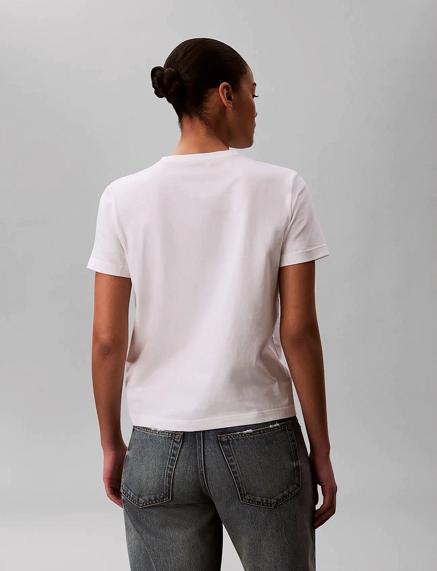 Calvin Klein Jeans - SS HERITAGE LABEL CLASSIC TEE - t-shirts - bright white - 2
