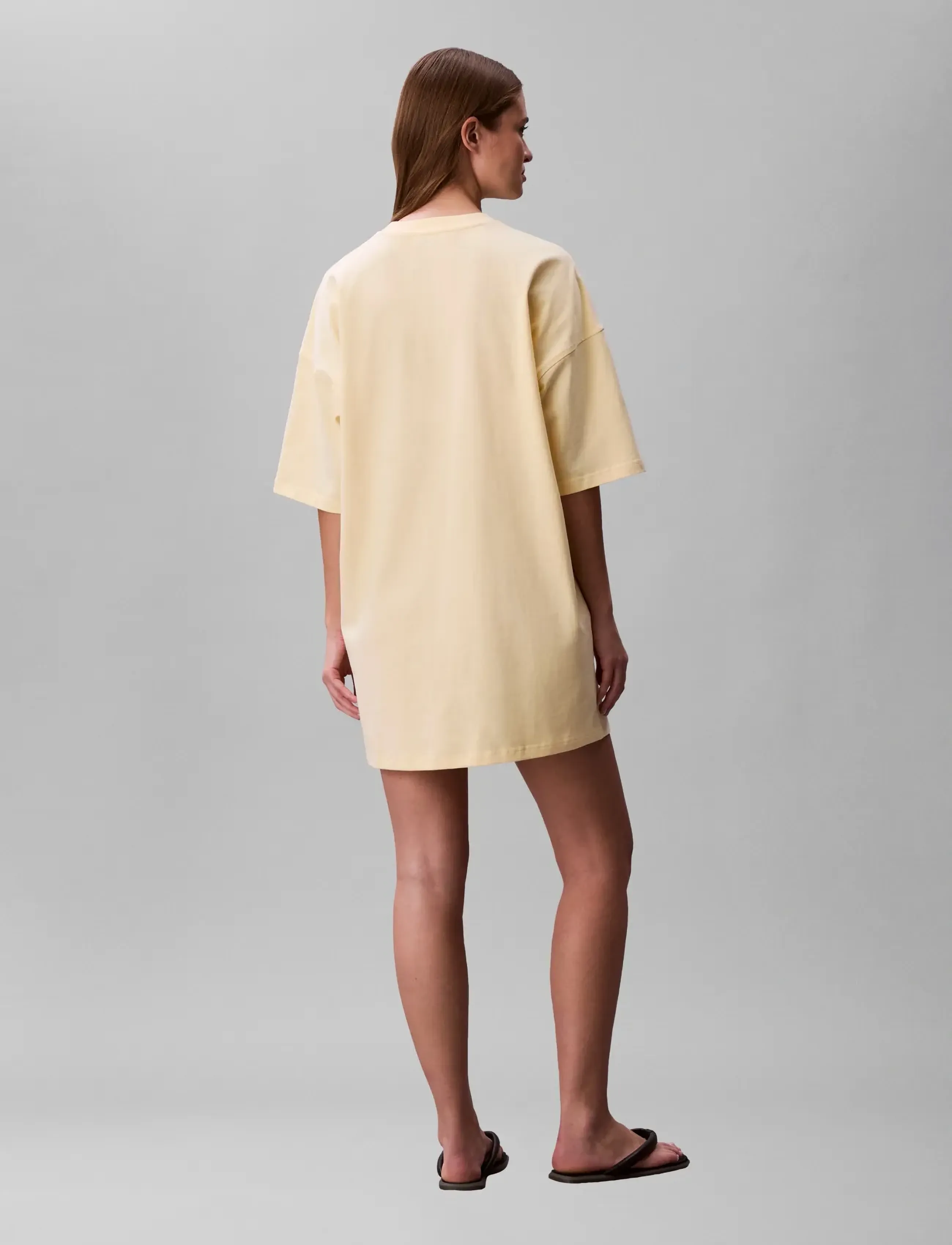 Calvin Klein Jeans - SS WOVEN LABEL OVERSIZED TEE DRE - pear sorbet - 2