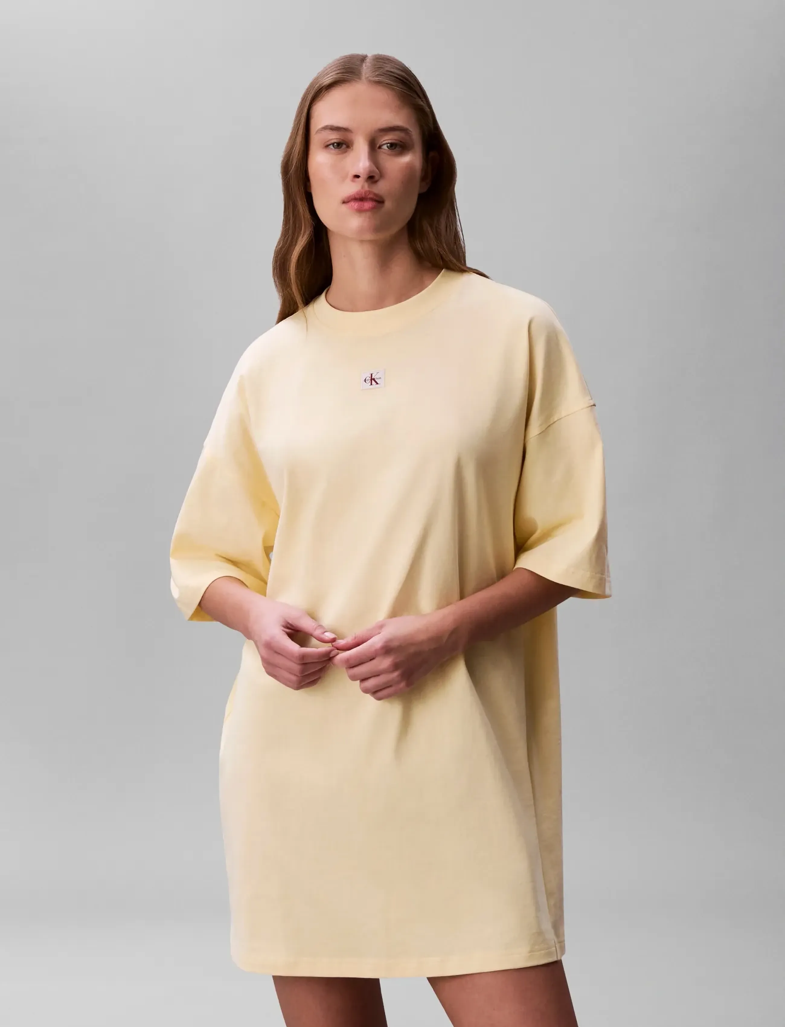 Calvin Klein Jeans - SS WOVEN LABEL OVERSIZED TEE DRE - pear sorbet - 3