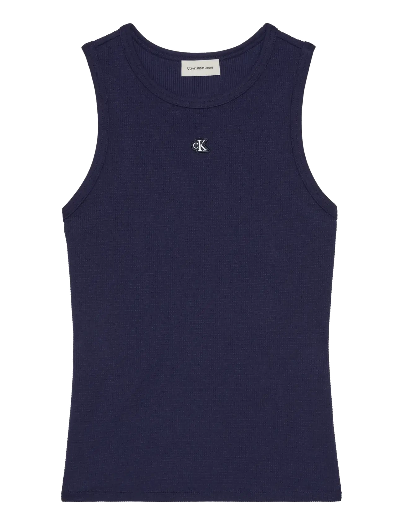 Calvin Klein Jeans - SL MONOGRAM PATCH WAFFLE RACER T - linnen - evening blue - 1