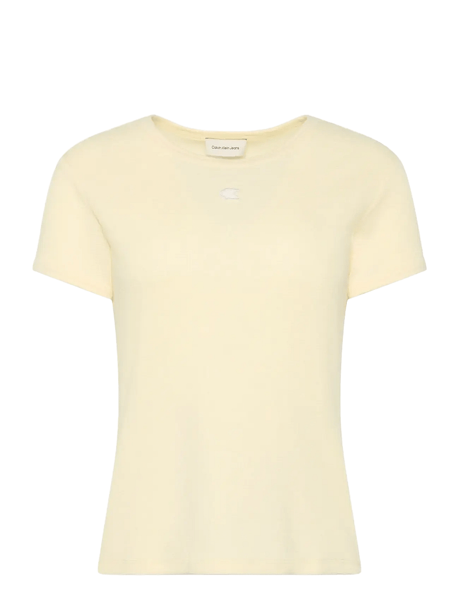 Calvin Klein Jeans - SS MONOGRAM PATCH SLIM WAFFLE TE - pear sorbet - 1