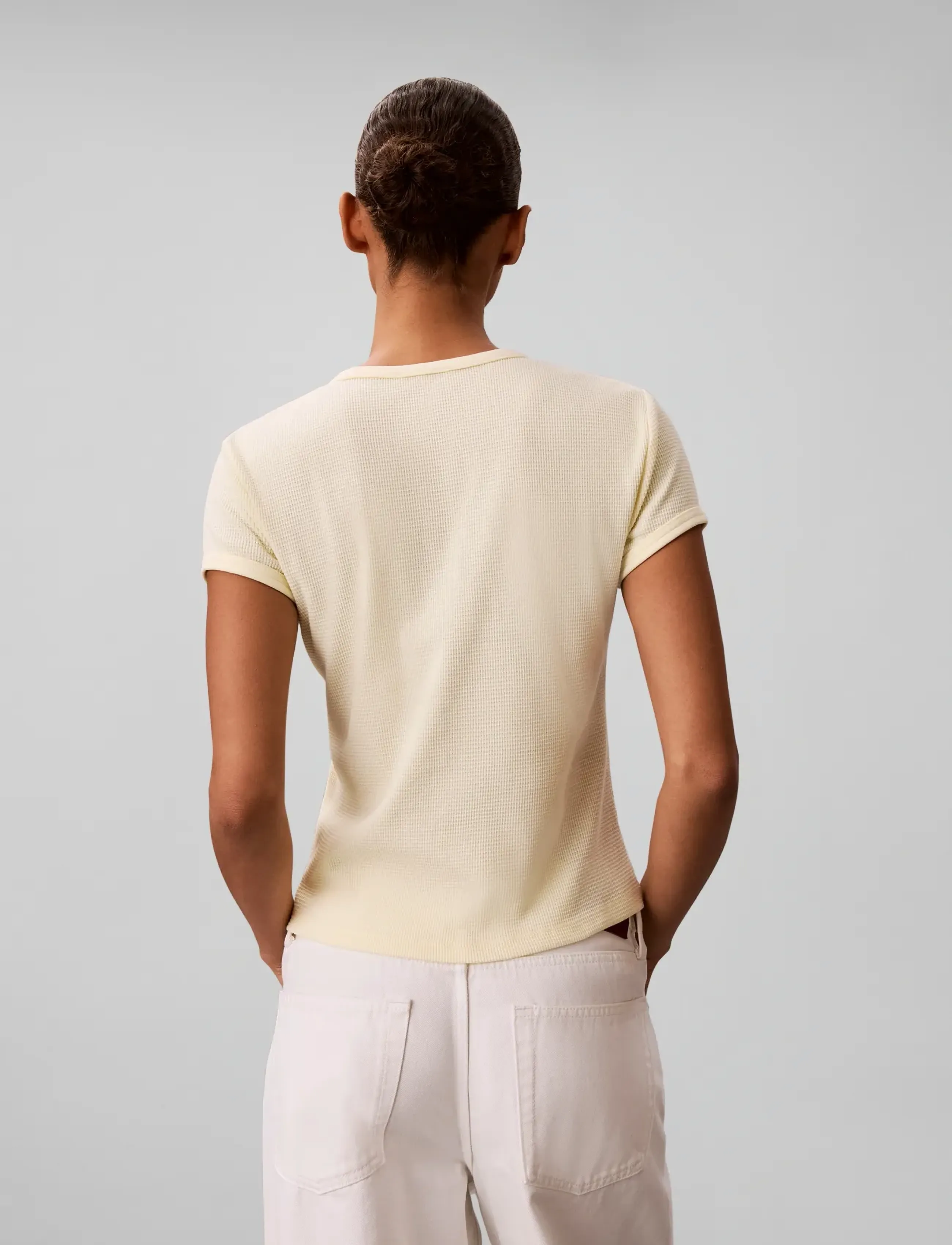 Calvin Klein Jeans - SS MONOGRAM PATCH SLIM WAFFLE TE - pear sorbet - 2