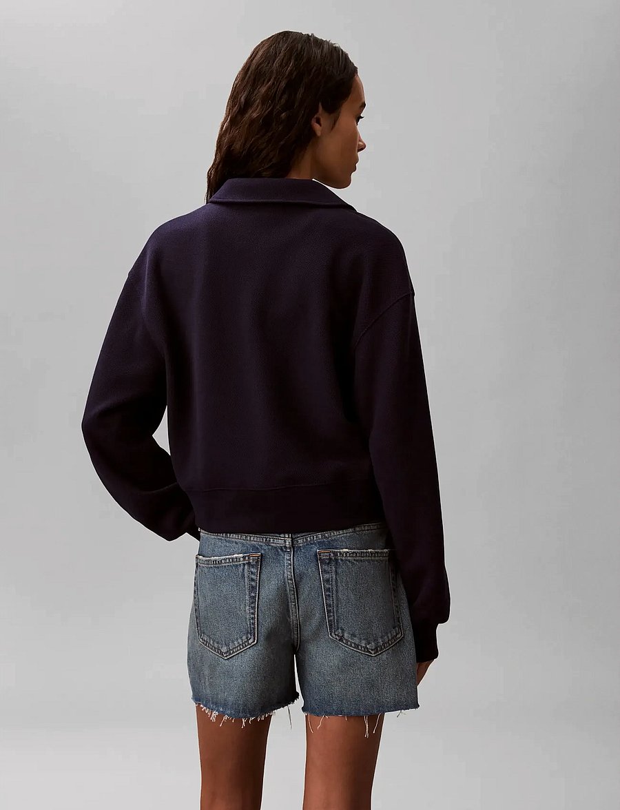 Calvin Klein Jeans - LS RLXED INTRLOCK FASHION POLO S - sweatshirts - evening blue - 2