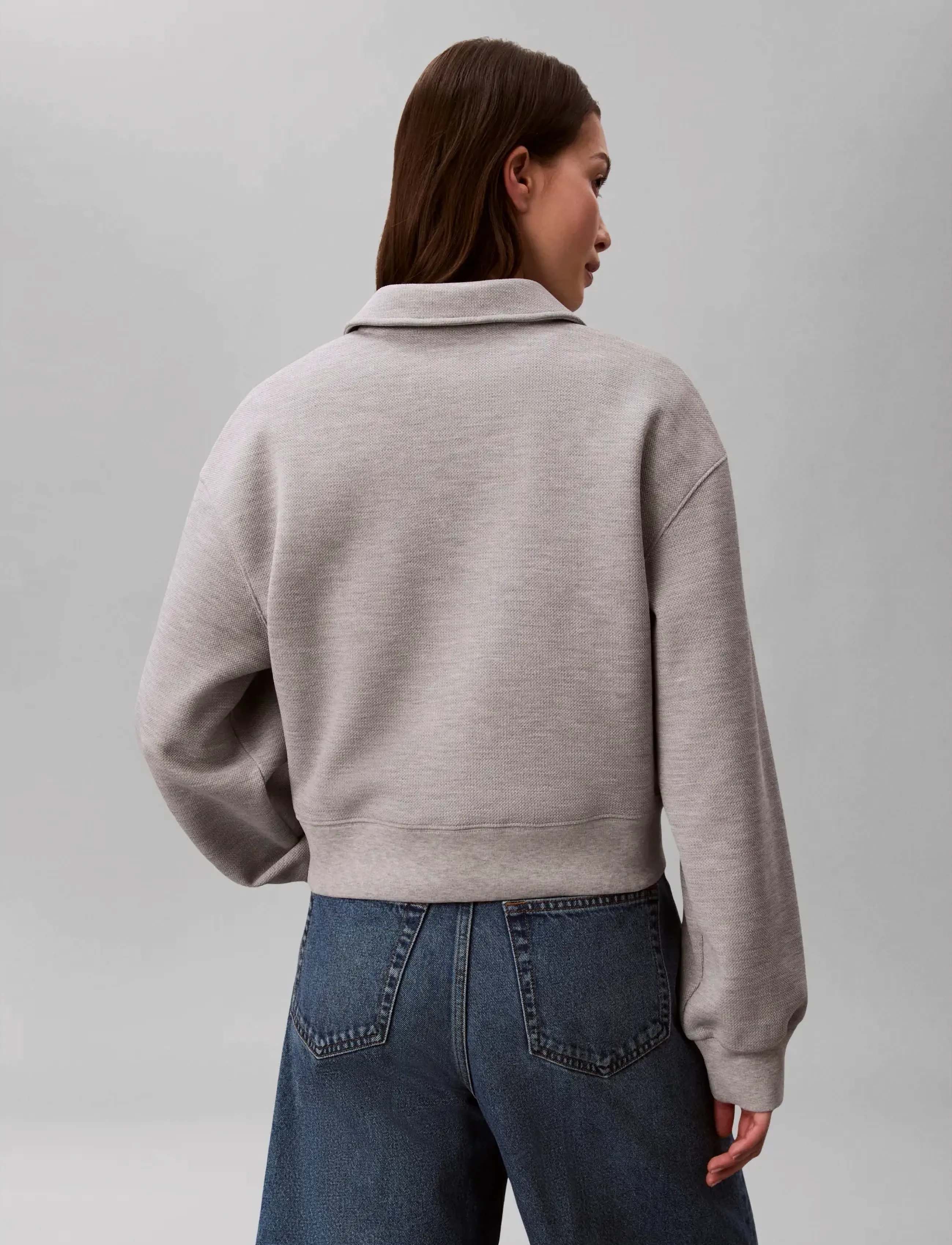 Calvin Klein Jeans - LS RLXED INTRLOCK FASHION POLO S - hverdags stil - heroic grey heather - 2