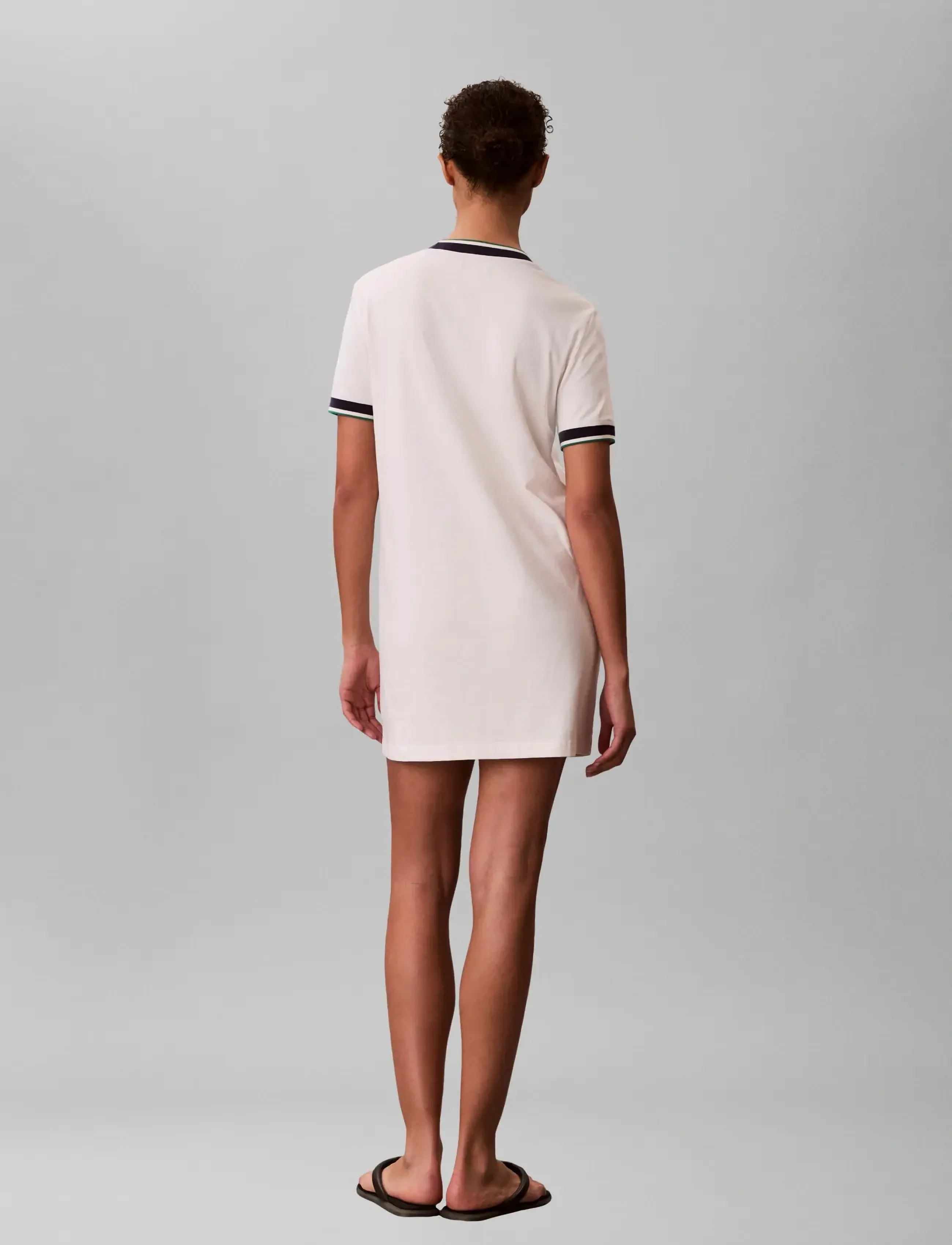 Calvin Klein Jeans - SS CTN MONOGRAM STRIPE TRIM MINI - tofu - 2