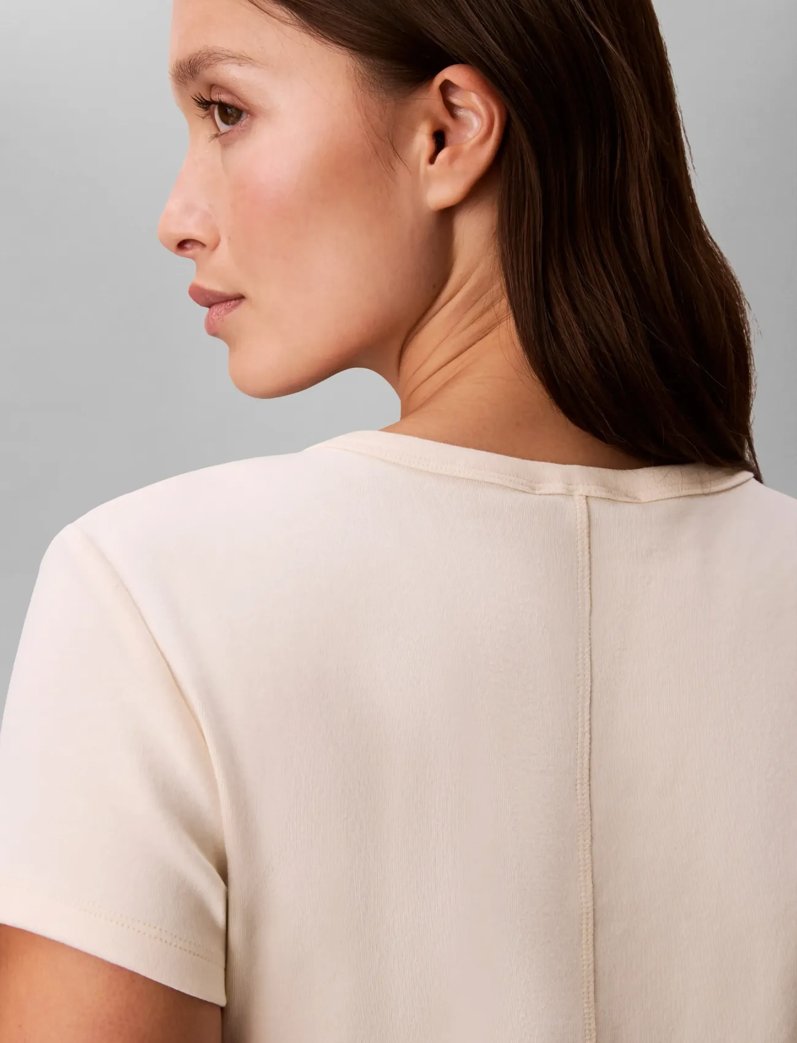 Calvin Klein Jeans Ss 1X1 Refined Rib Button Up Cre blusar dam – bild 4