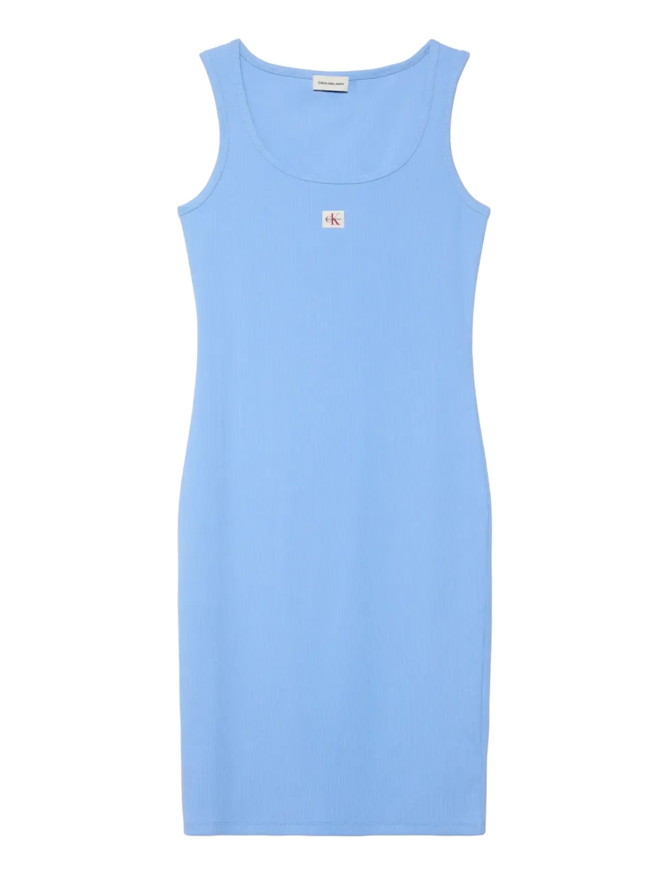 Calvin Klein Jeans SL BABY RIB WOVEN LABEL SQUARE N - Klänningar - BLUE DESCENT / blue