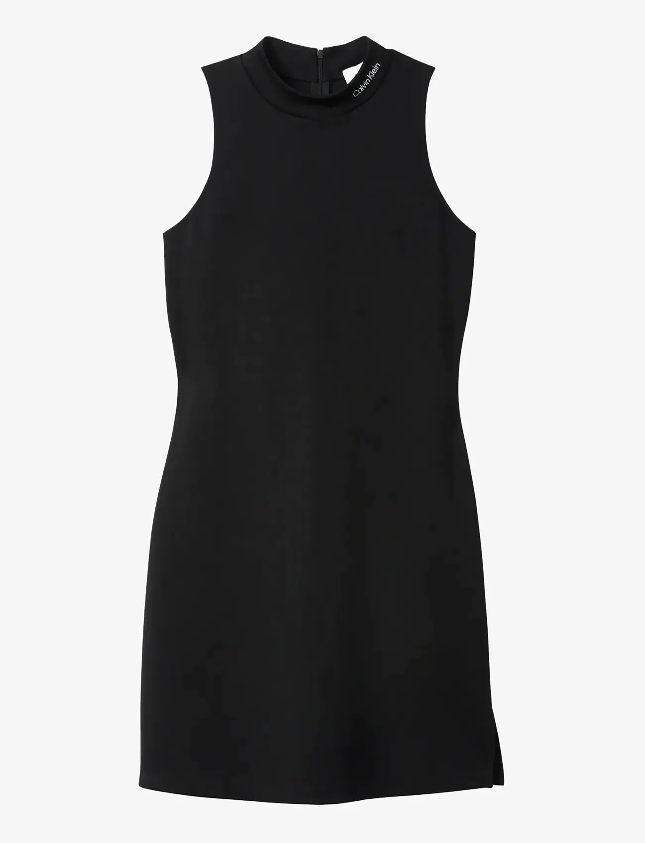 Calvin Klein Jeans - SL INTERLOCK MOCK NK MINI DRESS - kurze kleider - black - 1