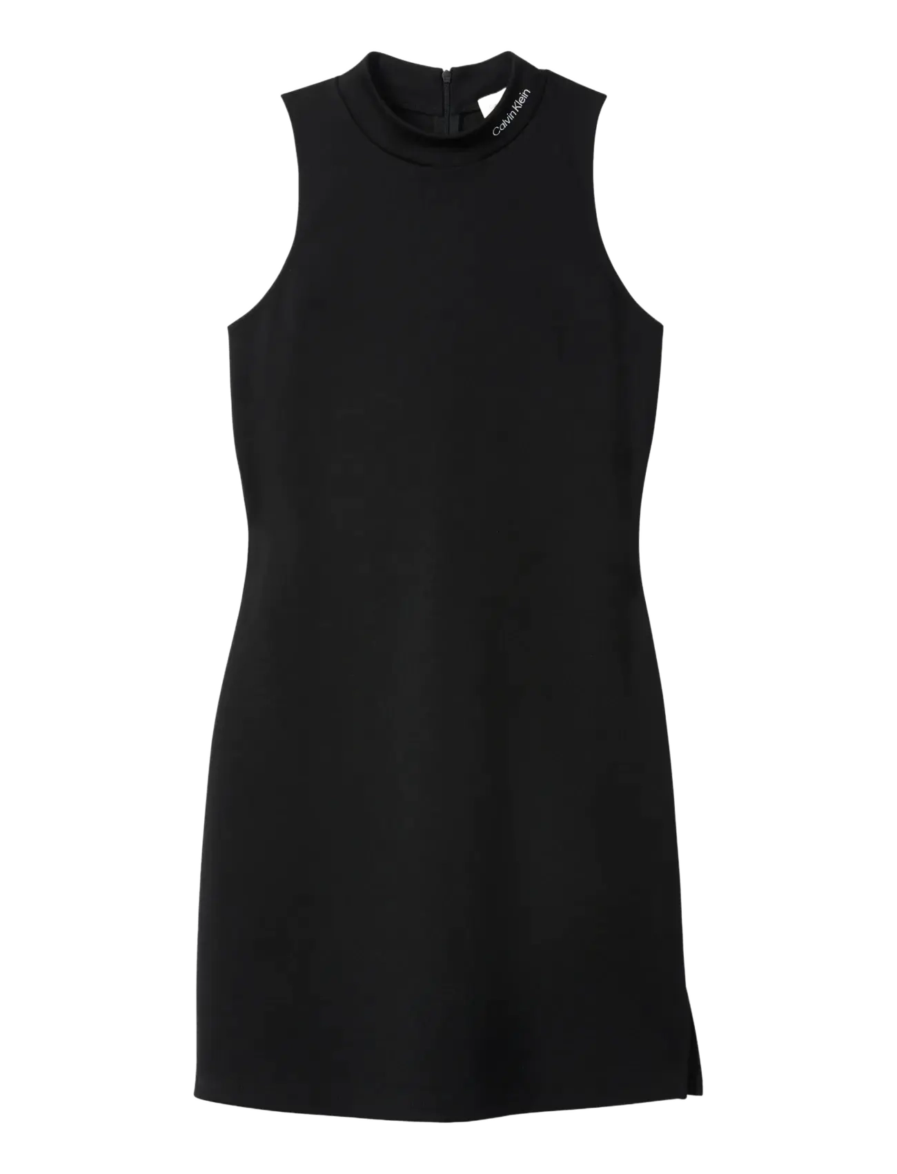 Calvin Klein Jeans SL INTERLOCK MOCK NK MINI DRESS - Klänningar - BLACK / black