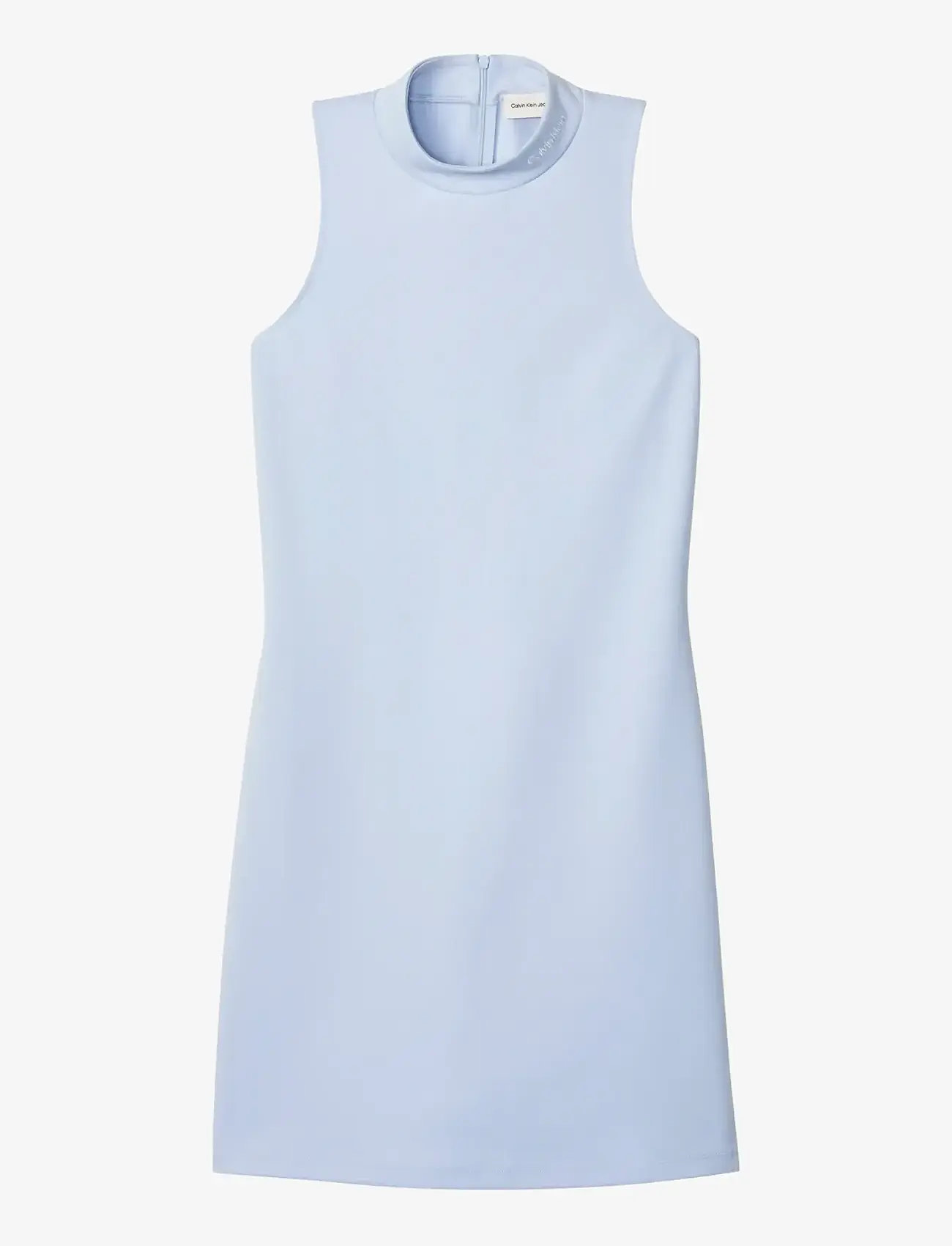 Calvin Klein Jeans - SL INTERLOCK MOCK NK MINI DRESS - korta klänningar - breezy blue - 1
