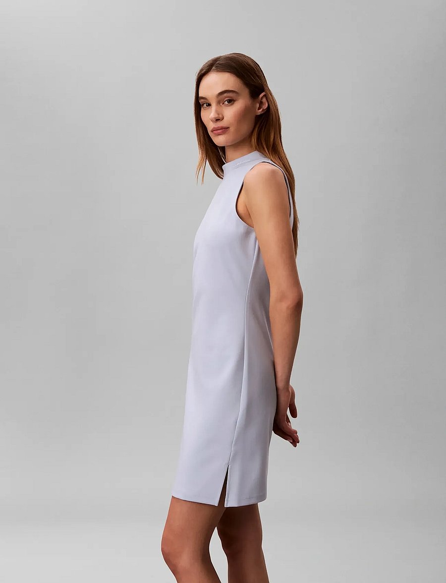Calvin Klein Jeans - SL INTERLOCK MOCK NK MINI DRESS - kurze kleider - breezy blue - 5