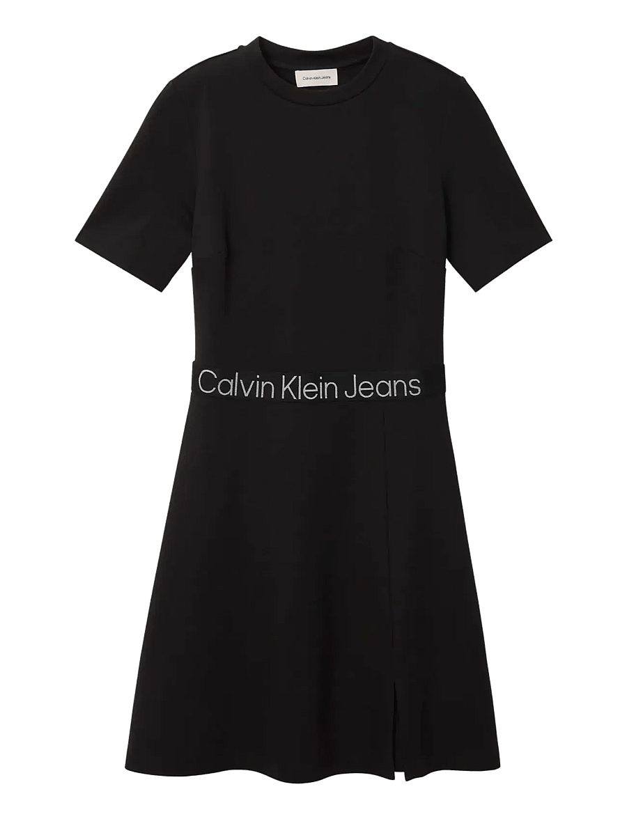 Calvin Klein Jeans - TAPE MILANO SS DRESS - t-shirtkjoler - black - 1