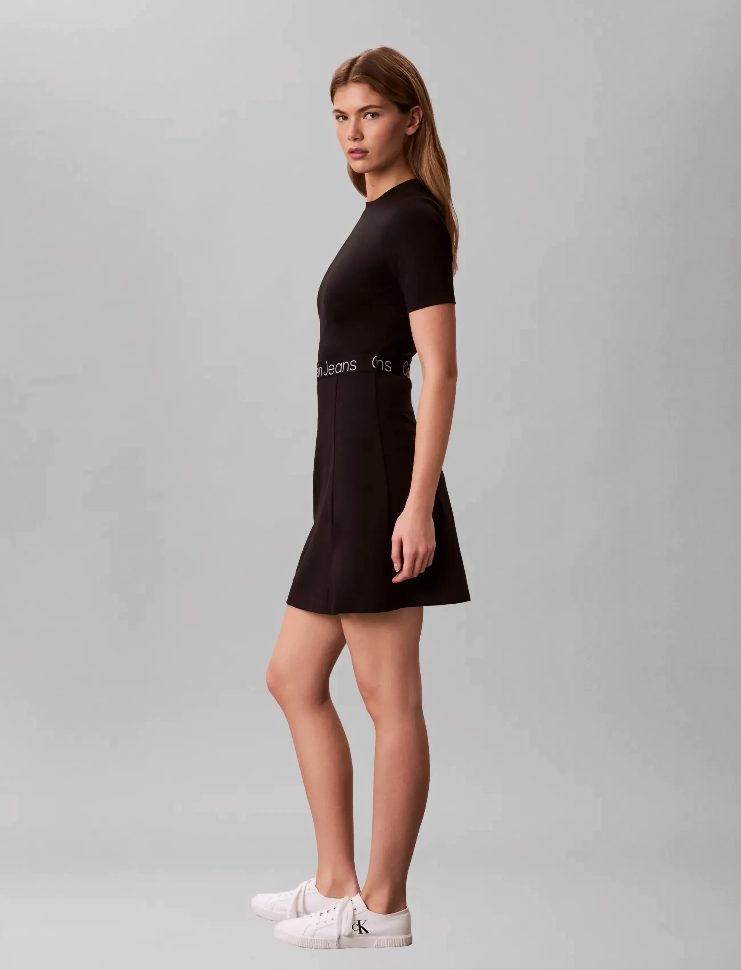 Calvin Klein Jeans - TAPE MILANO SS DRESS - robes t-shirt - black - 3