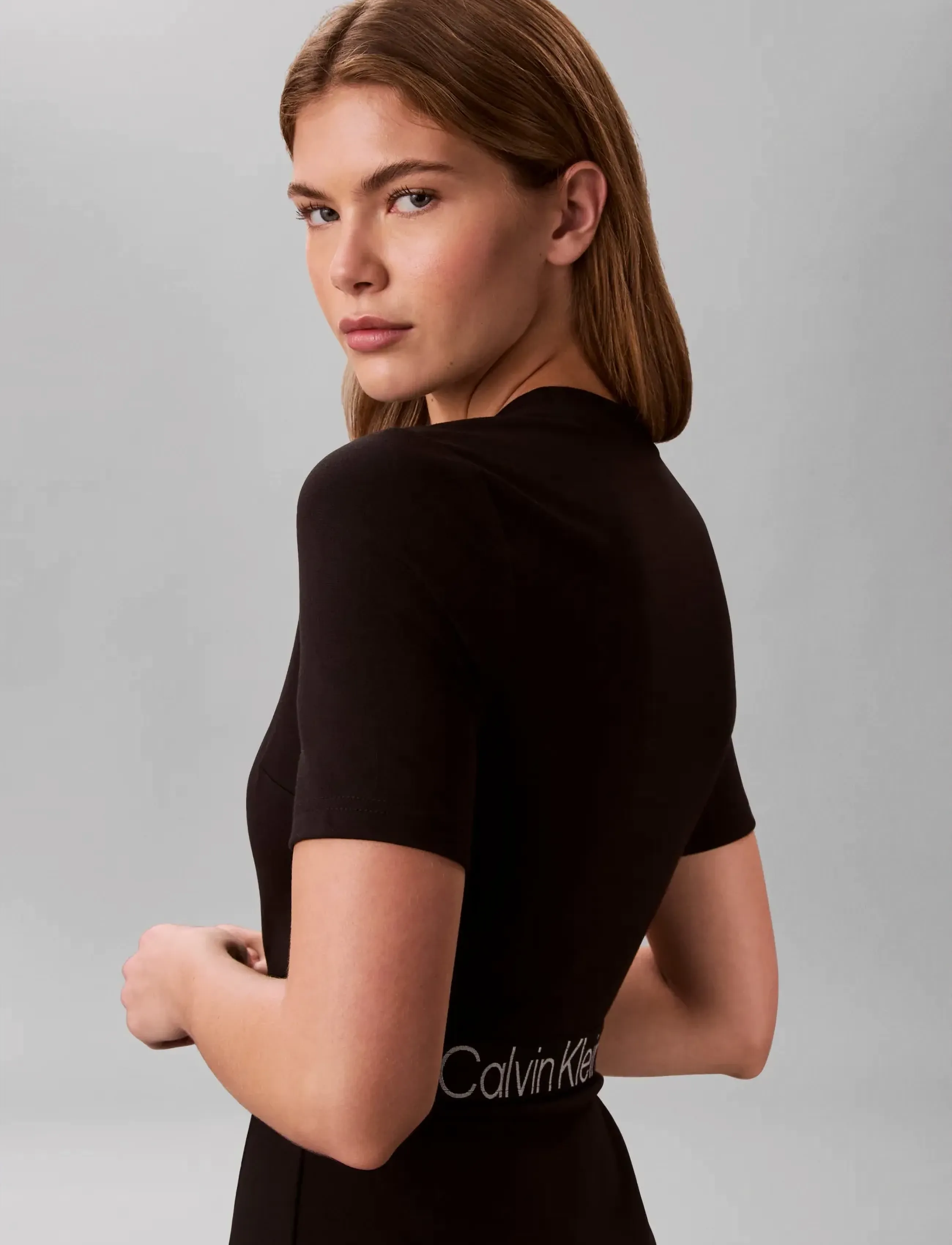 Calvin Klein Jeans - TAPE MILANO SS DRESS - robes t-shirt - black - 4
