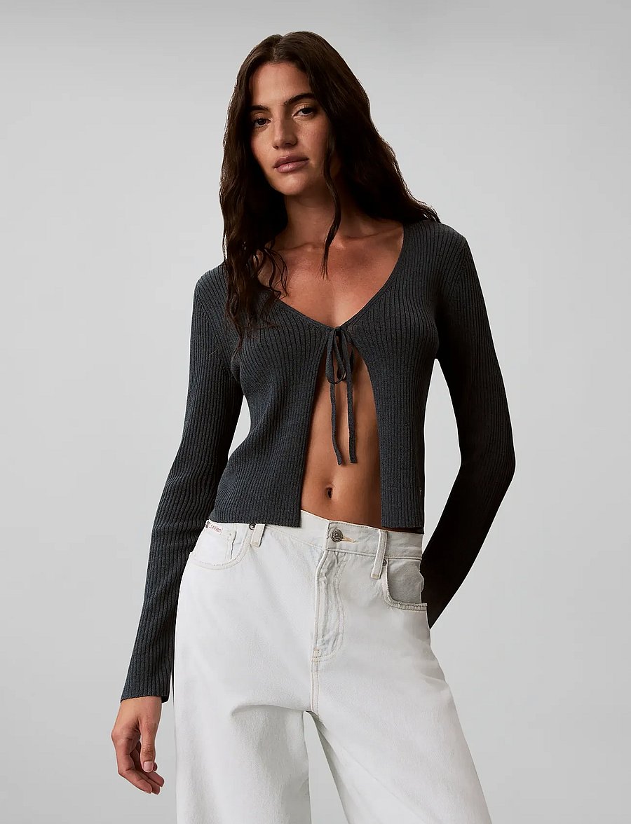 Calvin Klein Jeans - LS LINEN BLEND CARDIGAN - cardigans - biloxi blues - 3