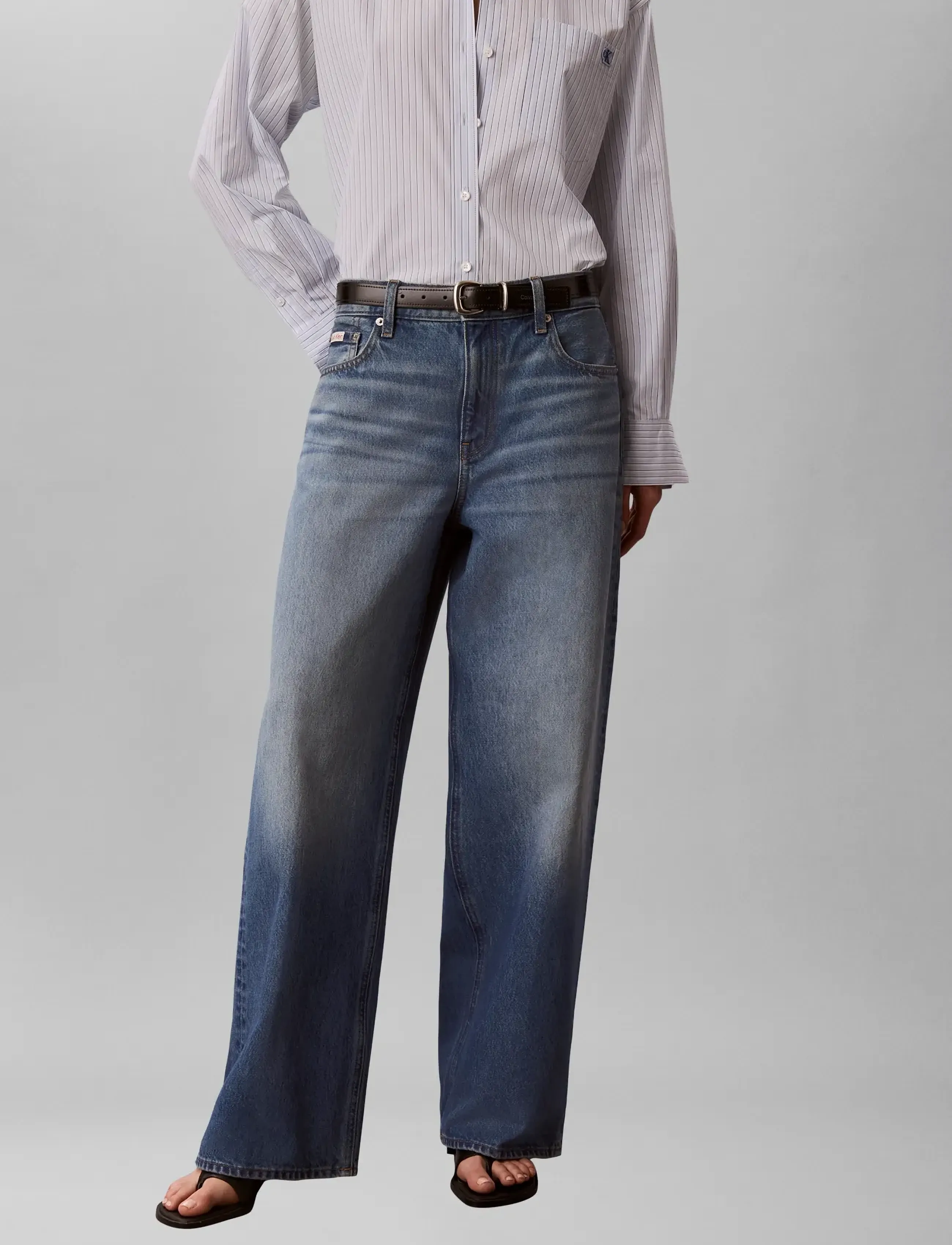 Calvin Klein Jeans LOW RISE BAGGY INDIGO SPRUCE - Kleidung - INDIGO SPRUCE / blue