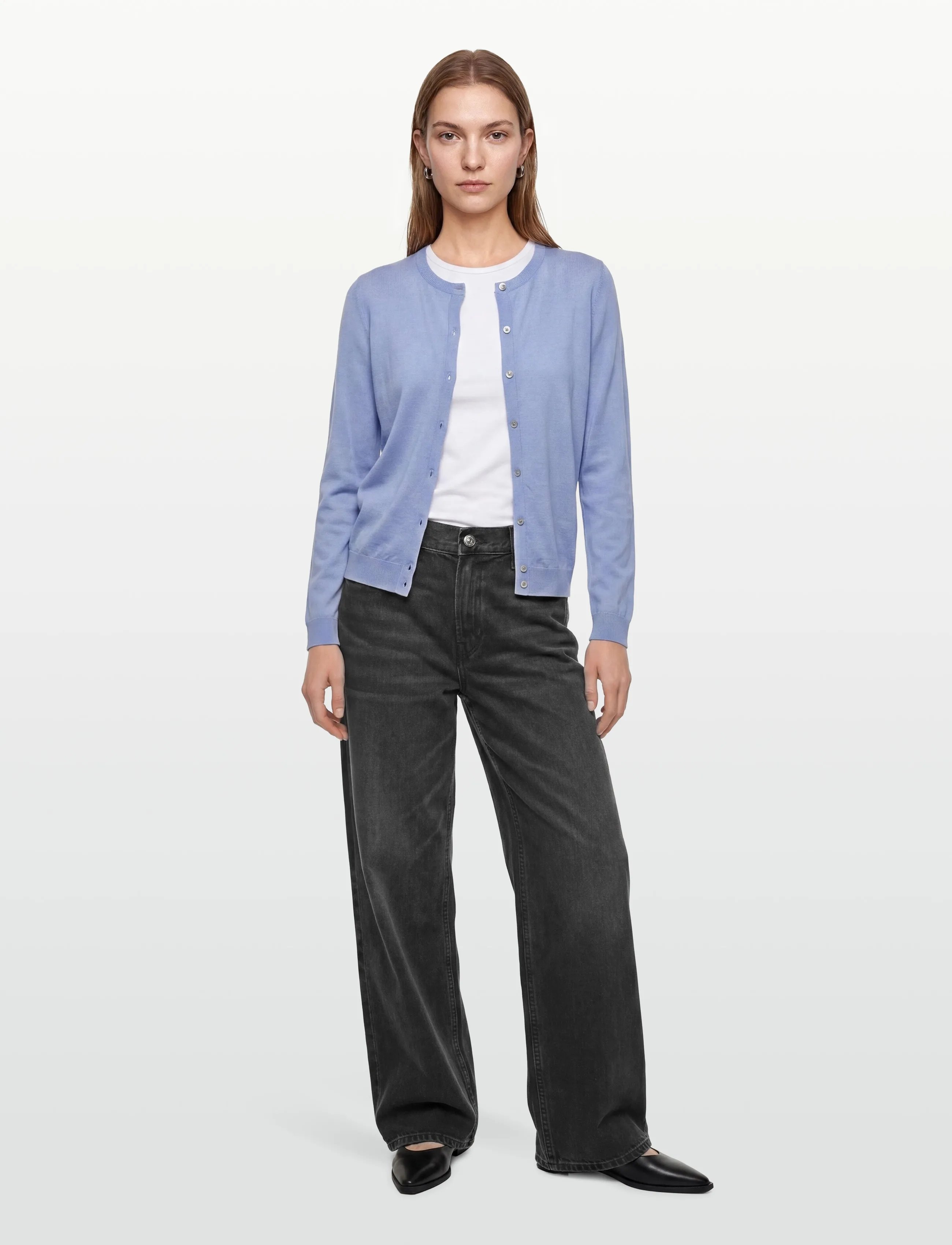 Calvin Klein Jeans LOW RISE BAGGY AVERY BLACK STONE - Hosen mit weitem Bein - AVERY BLACK STONE / black