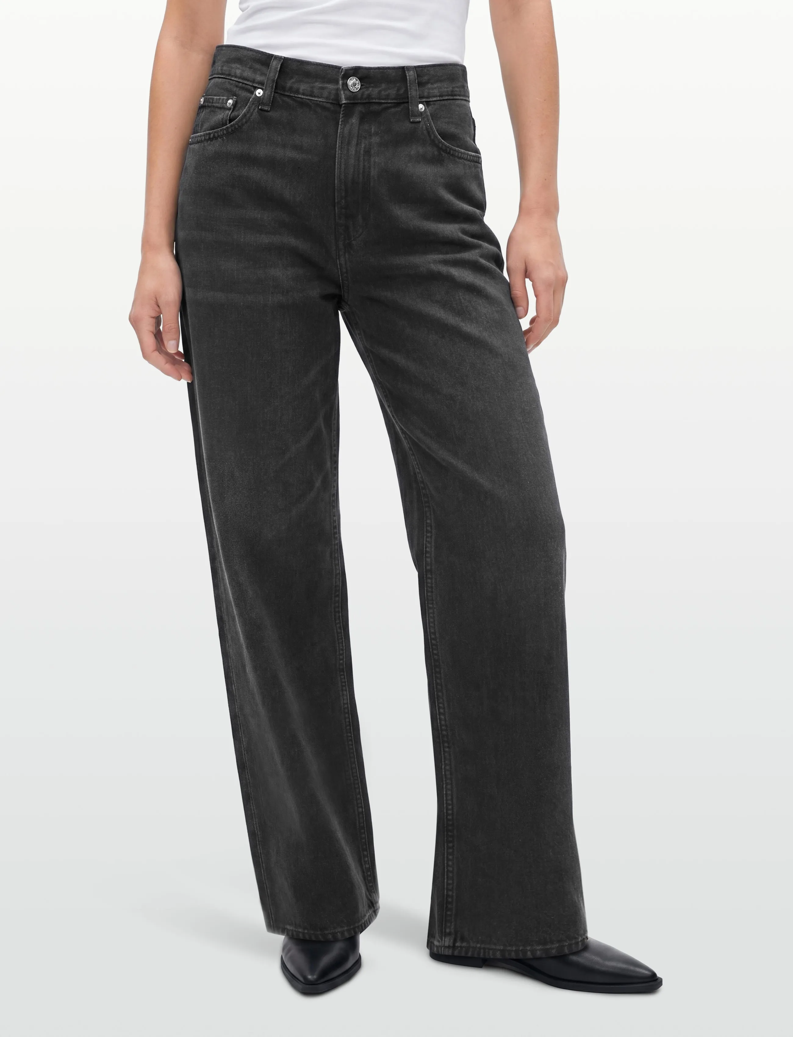 Calvin Klein Jeans - LOW RISE BAGGY AVERY BLACK STONE - wide leg jeans - avery black stone - 3