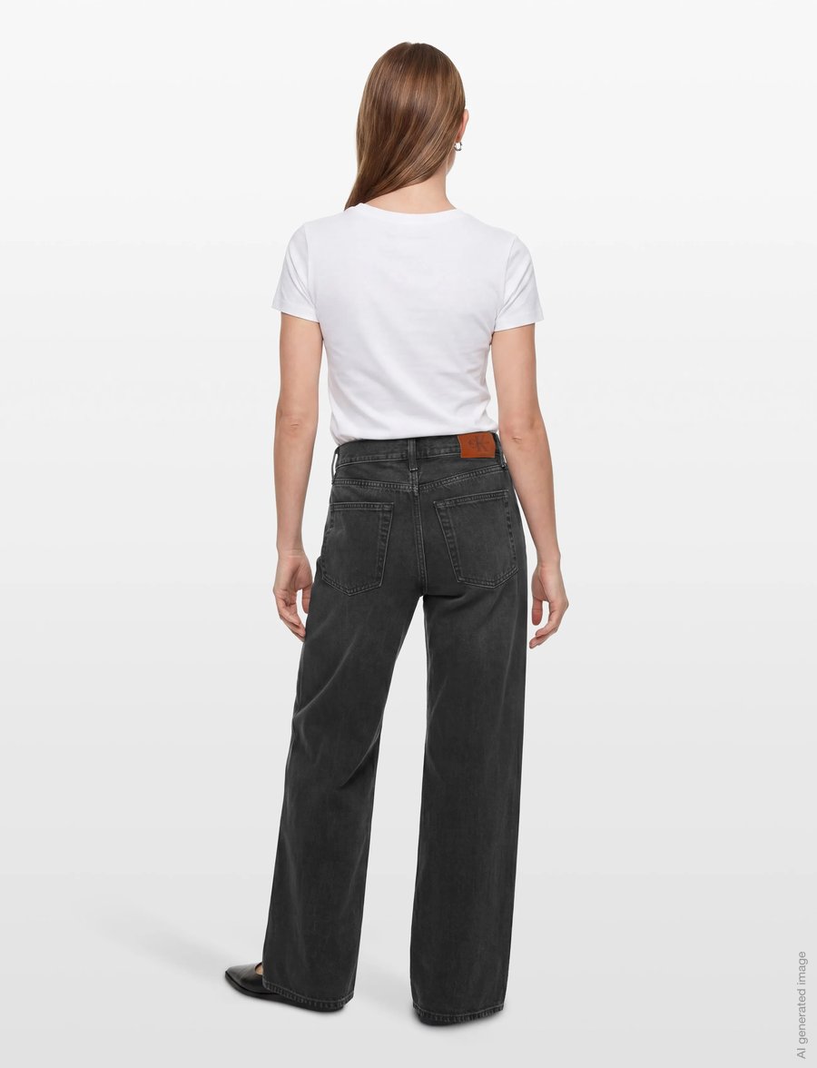 Calvin Klein Jeans - LOW RISE BAGGY AVERY BLACK STONE - wide leg jeans - avery black stone - 4